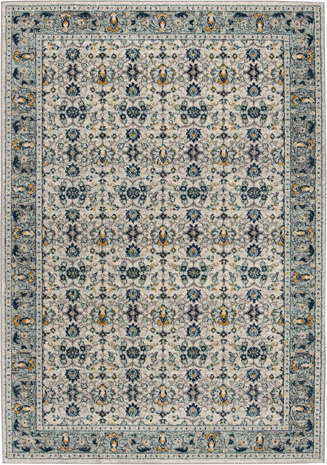 image:imageSAFAVIEH Madison Collection Area Rug 53 x 76 Ivory amp Navy Oriental Distressed Design NonShedding amp Easy Care Ideal for High Traffic Areas in Living Room Bedroom MAD151NIvoryNavy