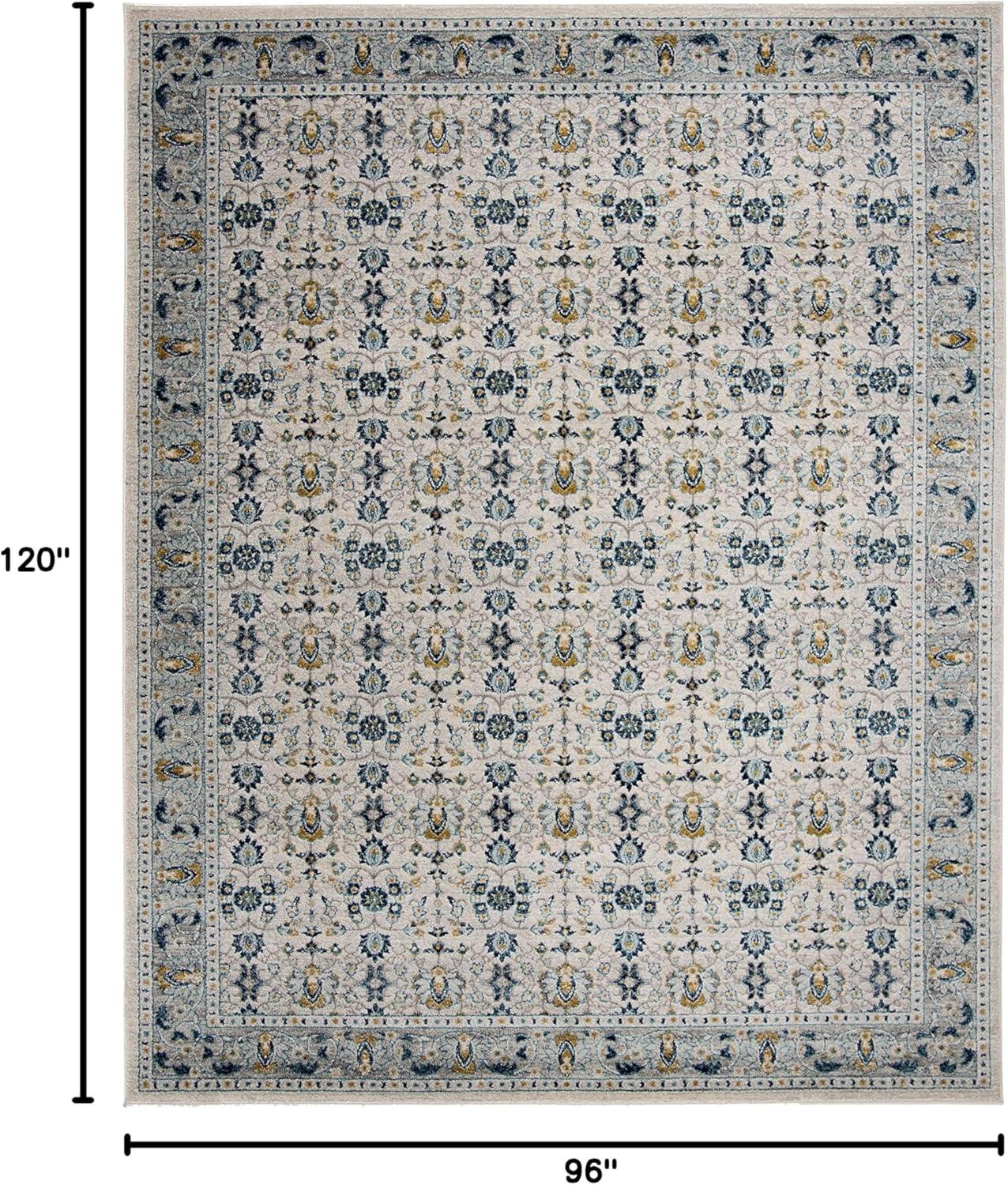 image:imageSAFAVIEH Madison Collection Area Rug 53 x 76 Ivory amp Navy Oriental Distressed Design NonShedding amp Easy Care Ideal for High Traffic Areas in Living Room Bedroom MAD151NIvoryNavy