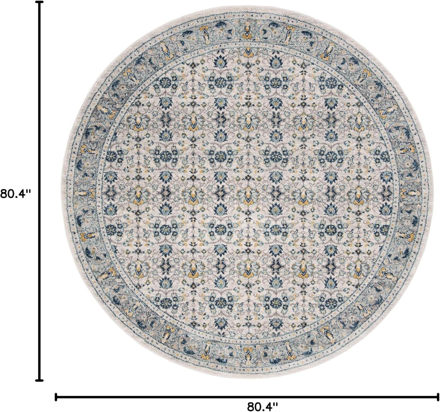 image:imageSAFAVIEH Madison Collection Area Rug 53 x 76 Ivory amp Navy Oriental Distressed Design NonShedding amp Easy Care Ideal for High Traffic Areas in Living Room Bedroom MAD151NIvoryNavy