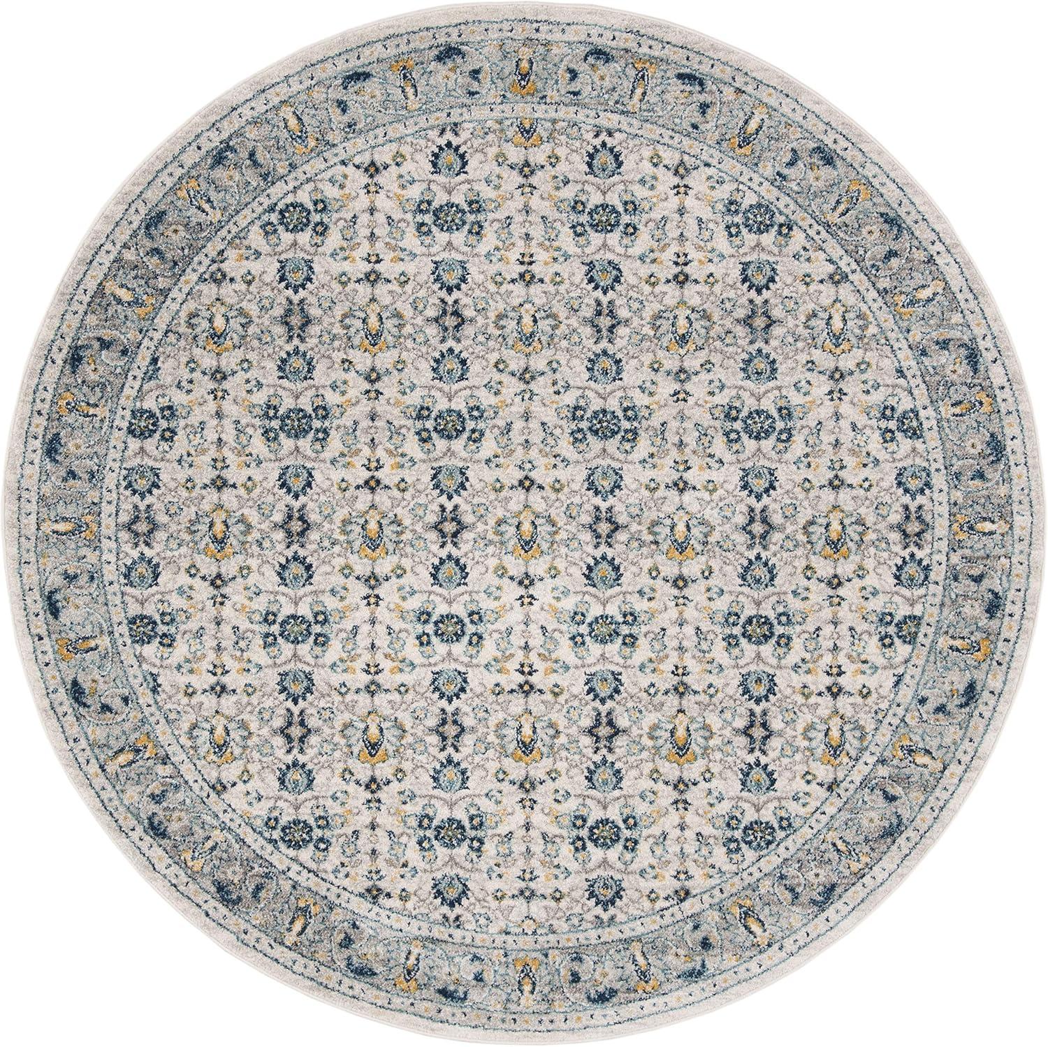 image:imageSAFAVIEH Madison Collection Area Rug 53 x 76 Ivory amp Navy Oriental Distressed Design NonShedding amp Easy Care Ideal for High Traffic Areas in Living Room Bedroom MAD151NIvoryNavy