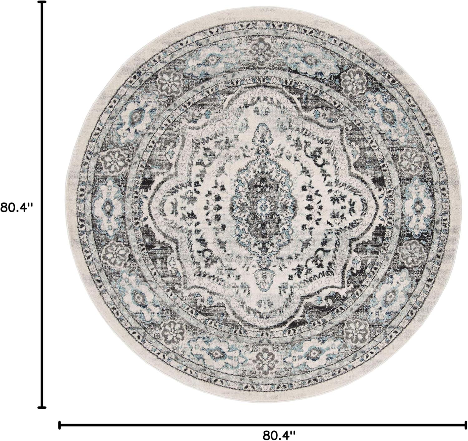 image:imageSAFAVIEH Madison Collection Area Rug 53 x 76 Light Grey amp Blue Oriental Boho Chic Distressed Design NonShedding amp Easy Care Ideal for High Traffic Areas in Living Room Bedroom MAD926FLight Grey Blue