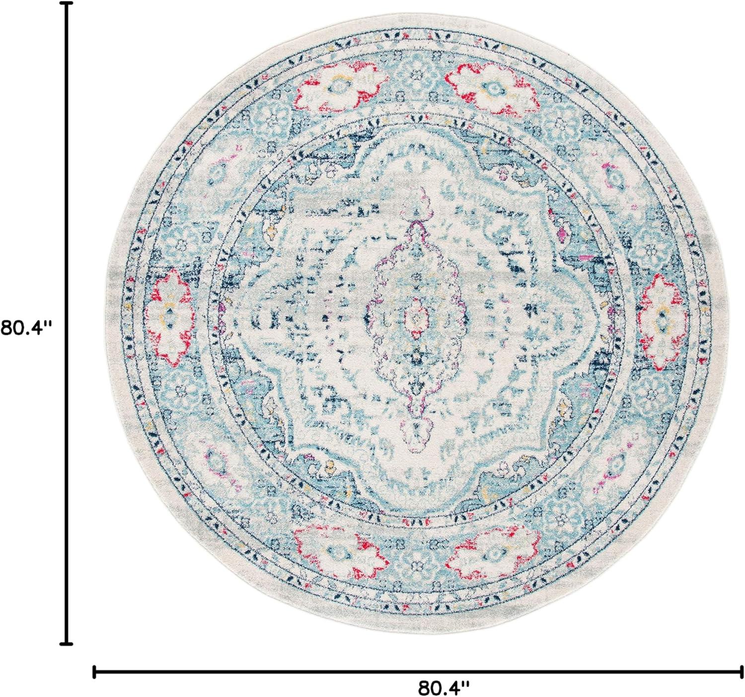 image:imageSAFAVIEH Madison Collection Area Rug 53 x 76 Light Grey amp Blue Oriental Boho Chic Distressed Design NonShedding amp Easy Care Ideal for High Traffic Areas in Living Room Bedroom MAD926FLight GreyFuchsia
