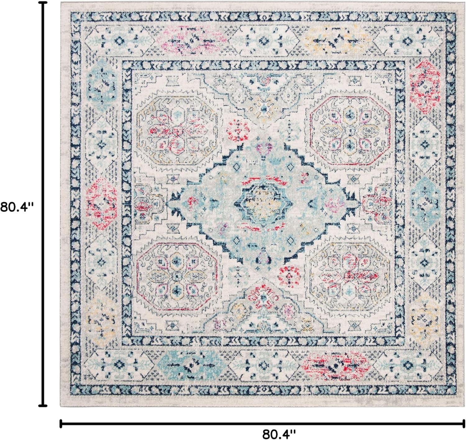 image:imageSAFAVIEH Madison Collection Area Rug 53 x 76 Light Grey amp Fuchsia Oriental Distressed Design NonShedding amp Easy Care Ideal for High Traffic Areas in Living Room Bedroom MAD925RLight GreyFuchsia