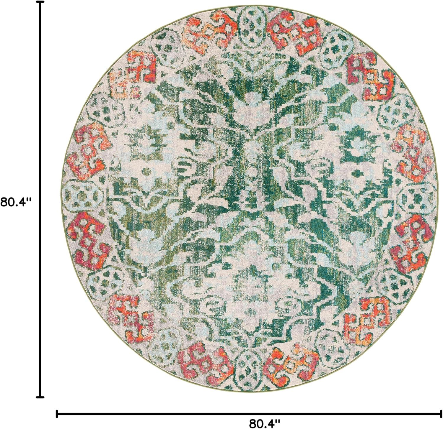 image:imageSAFAVIEH Madison Collection Area Rug 53 x 76 Navy amp Ivory Boho Distressed Design NonShedding amp Easy Care Ideal for High Traffic Areas in Living Room Bedroom MAD444NGreenIvory