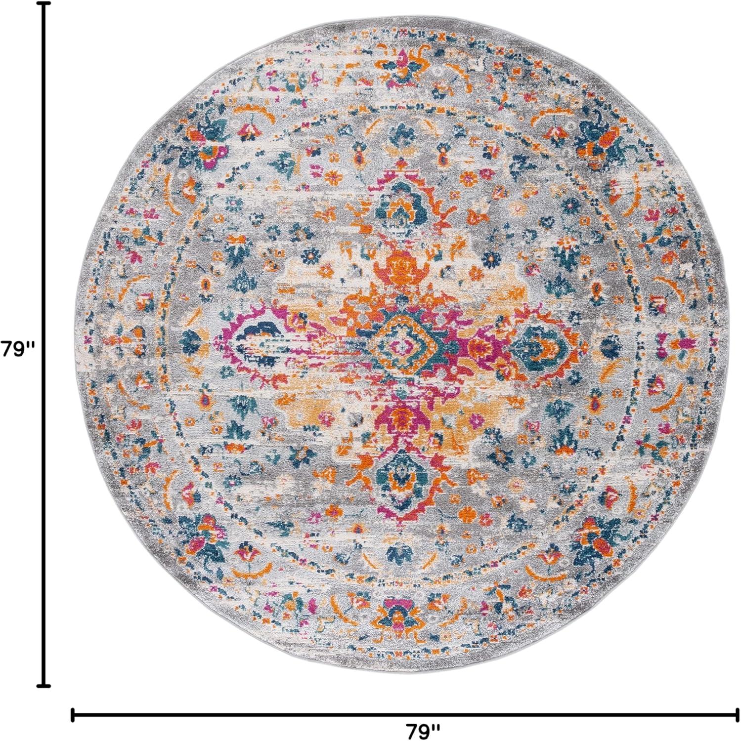 image:imageSAFAVIEH Madison Collection Area Rug 53 x 76 Teal amp Fuchsia Boho Chic Medallion Design NonShedding amp Easy Care Ideal for High Traffic Areas in Living Room Bedroom MAD154LGreyFuchsia