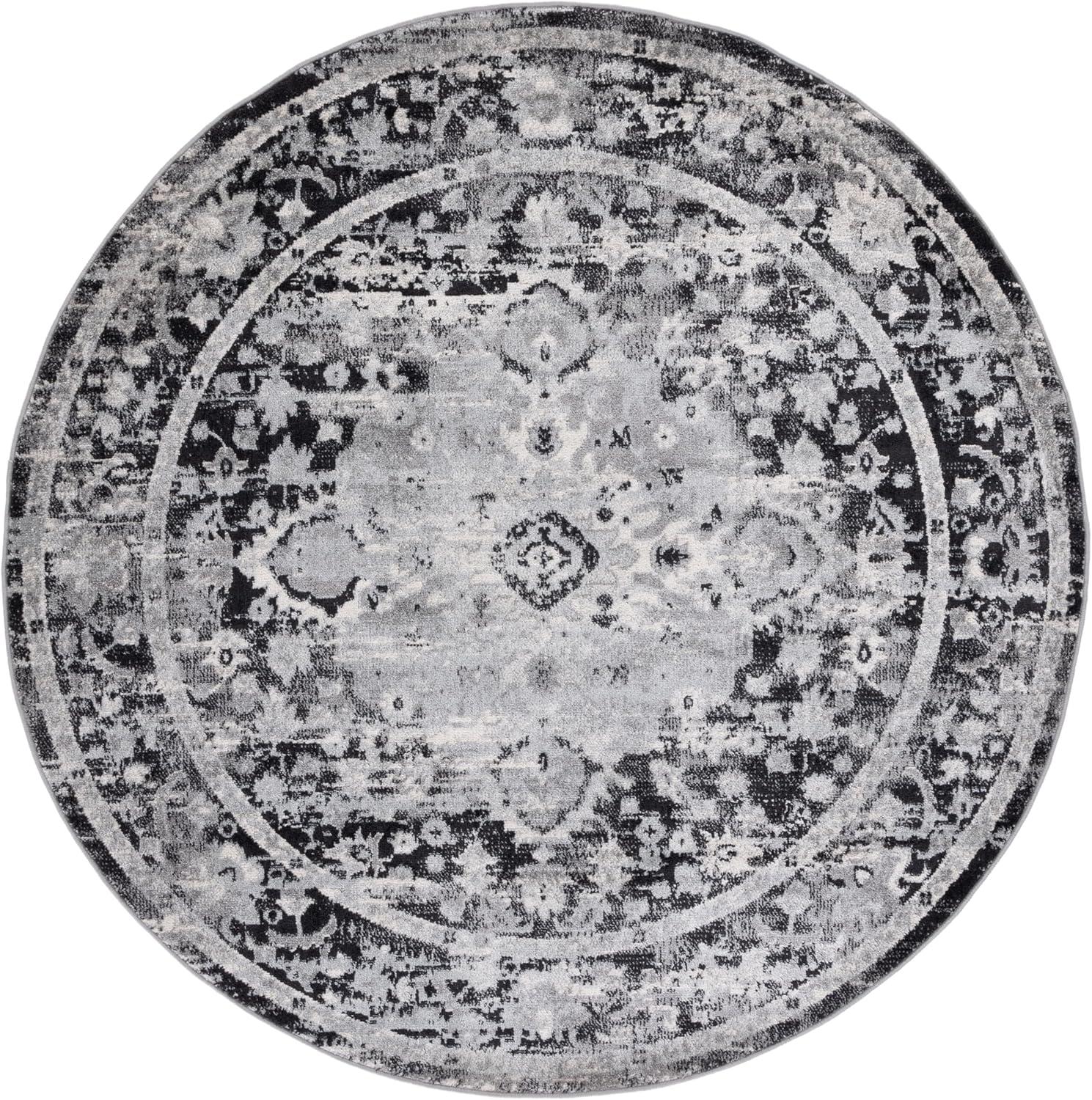 image:imageSAFAVIEH Madison Collection Area Rug 53 x 76 Teal amp Fuchsia Boho Chic Medallion Design NonShedding amp Easy Care Ideal for High Traffic Areas in Living Room Bedroom MAD154LBlackGrey