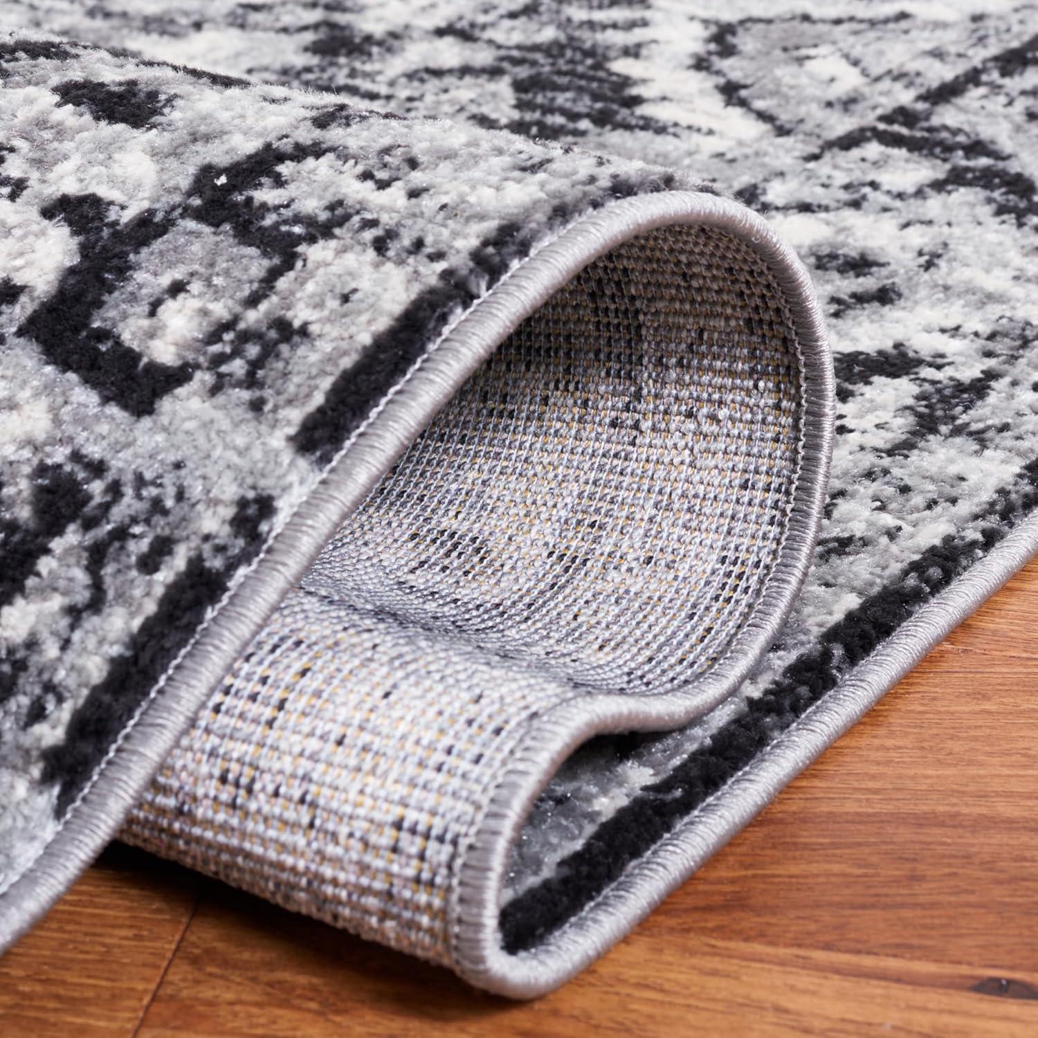 image:imageSAFAVIEH Madison Collection Area Rug 53 x 76 Teal amp Fuchsia Boho Chic Medallion Design NonShedding amp Easy Care Ideal for High Traffic Areas in Living Room Bedroom MAD154LBlackGrey