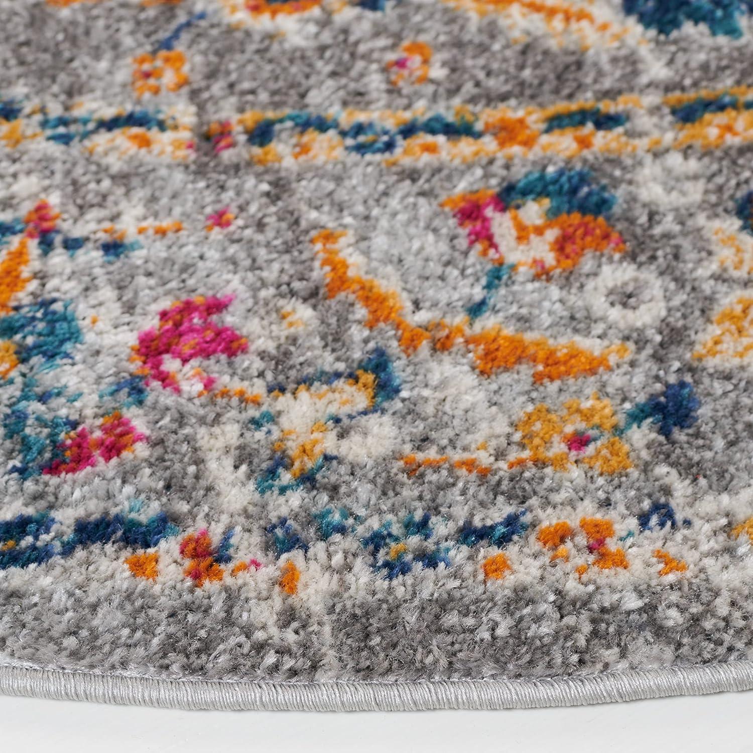 image:imageSAFAVIEH Madison Collection Area Rug 53 x 76 Teal amp Fuchsia Boho Chic Medallion Design NonShedding amp Easy Care Ideal for High Traffic Areas in Living Room Bedroom MAD154LGreyFuchsia