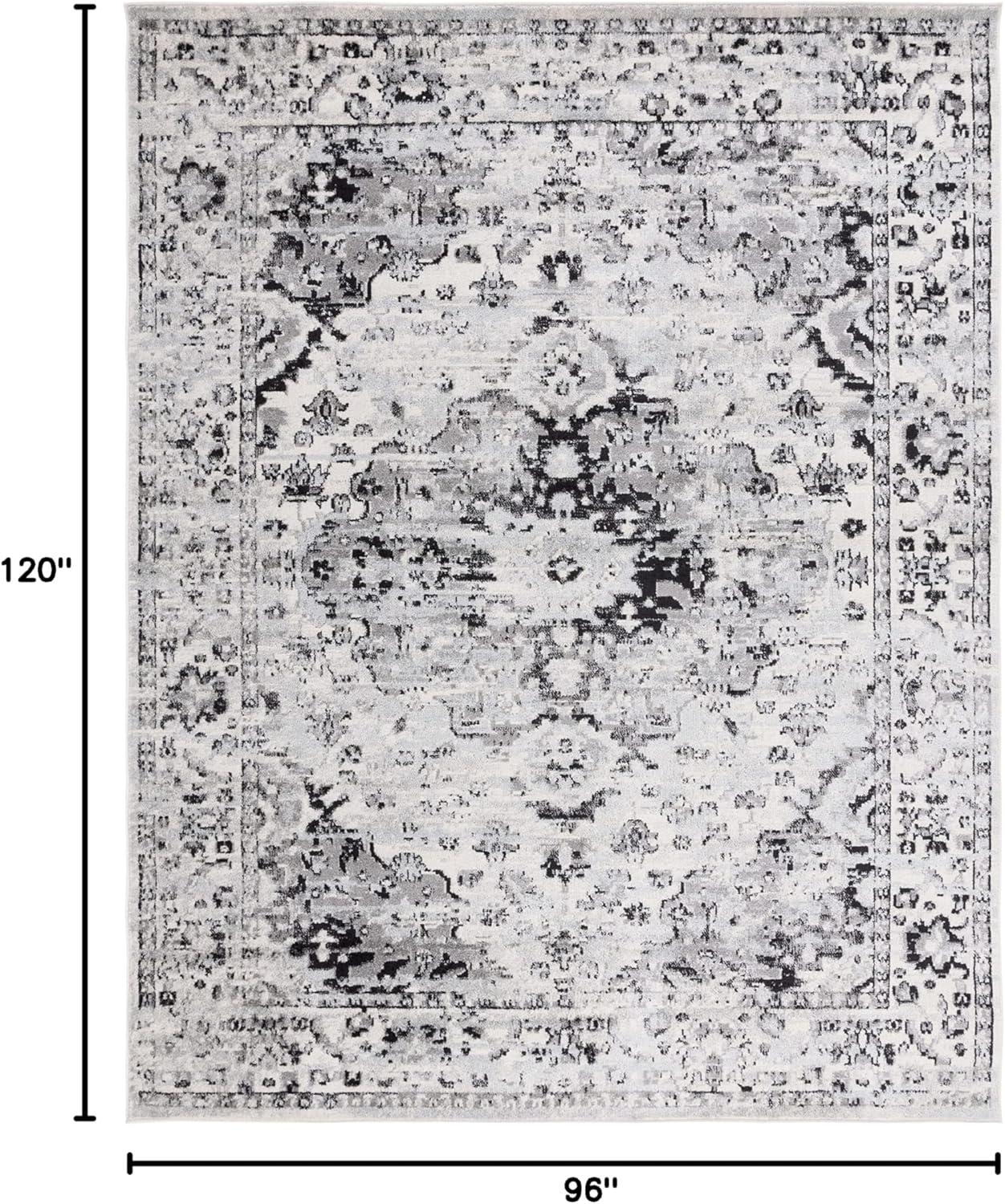 image:imageSAFAVIEH Madison Collection Area Rug 53 x 76 Teal amp Fuchsia Boho Chic Medallion Design NonShedding amp Easy Care Ideal for High Traffic Areas in Living Room Bedroom MAD154LGreyBlack