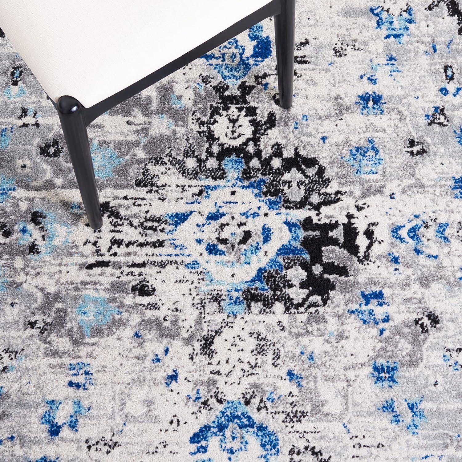 image:imageSAFAVIEH Madison Collection Area Rug 53 x 76 Teal amp Fuchsia Boho Chic Medallion Design NonShedding amp Easy Care Ideal for High Traffic Areas in Living Room Bedroom MAD154LIvoryBlue