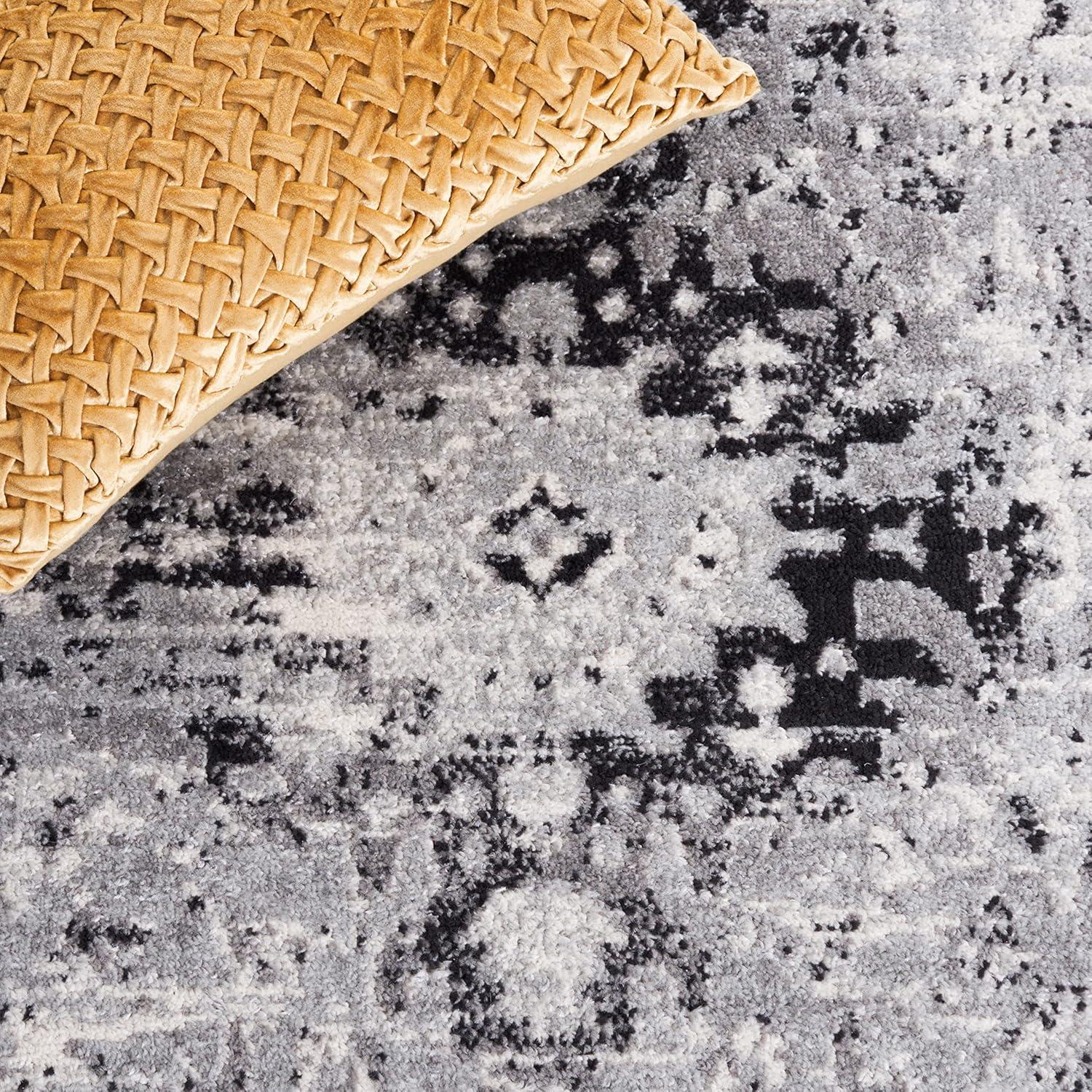 image:imageSAFAVIEH Madison Collection Area Rug 53 x 76 Teal amp Fuchsia Boho Chic Medallion Design NonShedding amp Easy Care Ideal for High Traffic Areas in Living Room Bedroom MAD154LGreyBlack