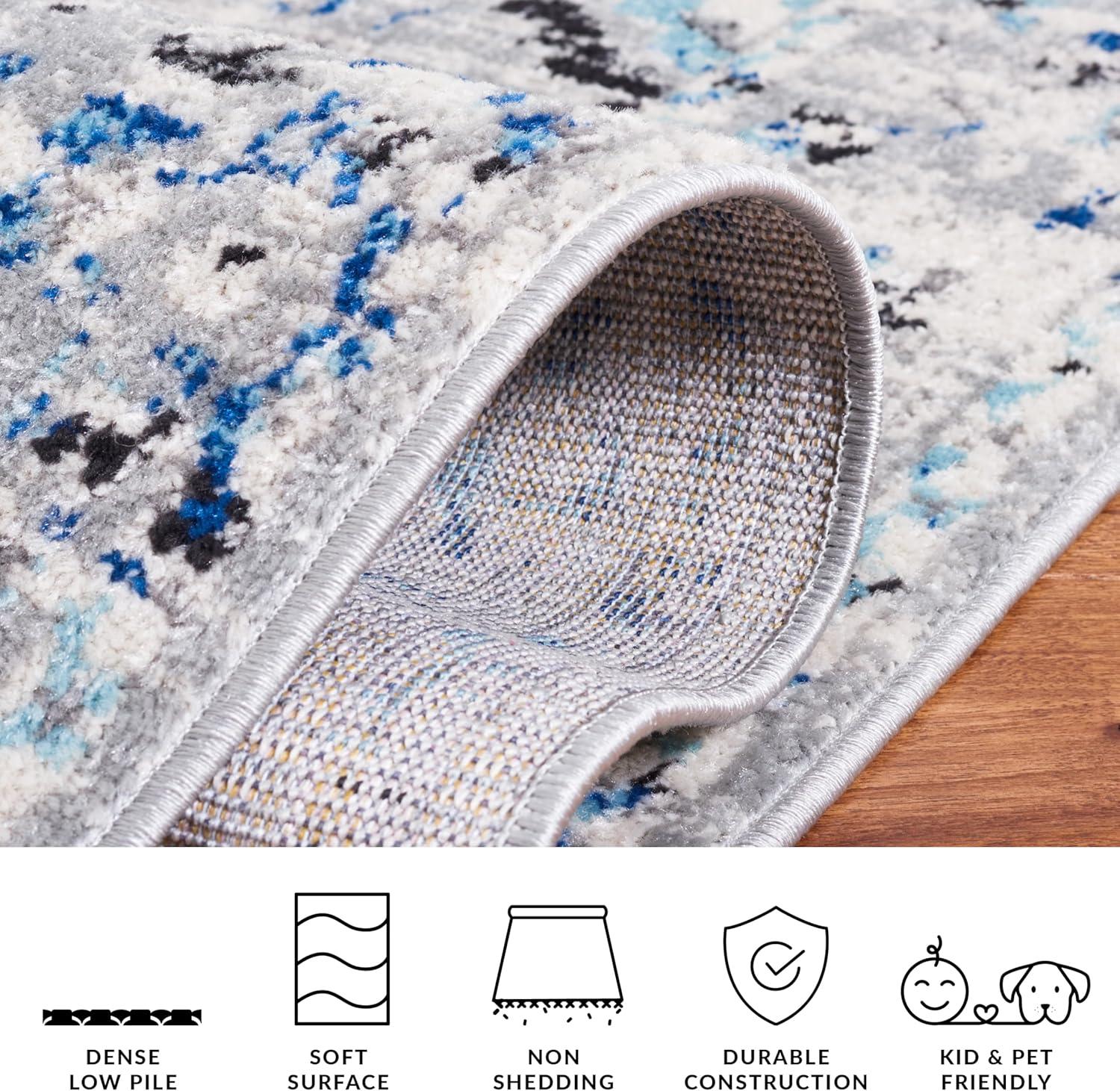 image:imageSAFAVIEH Madison Collection Area Rug 53 x 76 Teal amp Fuchsia Boho Chic Medallion Design NonShedding amp Easy Care Ideal for High Traffic Areas in Living Room Bedroom MAD154LIvoryBlue
