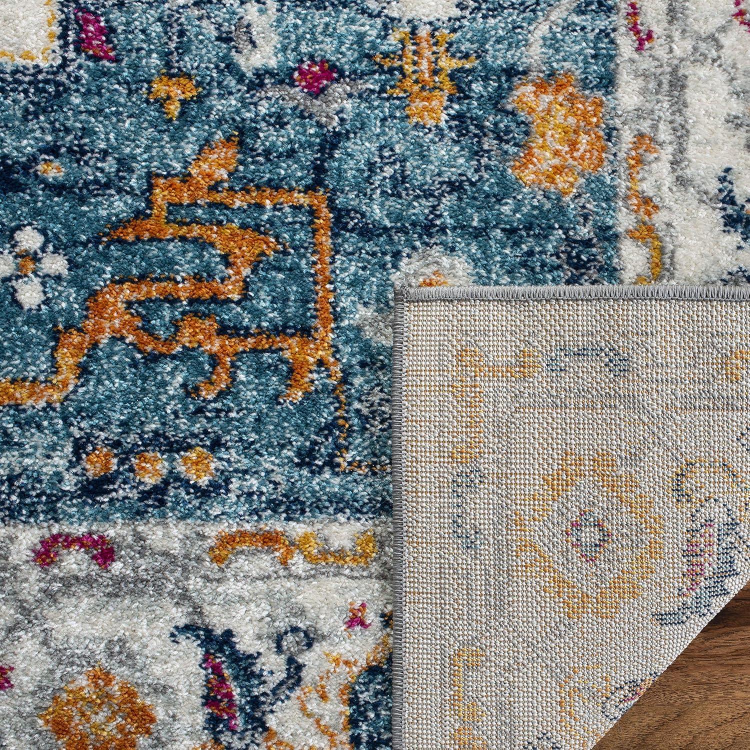 image:imageSAFAVIEH Madison Collection Area Rug 53 x 76 Turquoise amp Ivory Boho Chic Medallion Design NonShedding amp Easy Care Ideal for High Traffic Areas in Living Room Bedroom MAD156KTurquoiseIvory