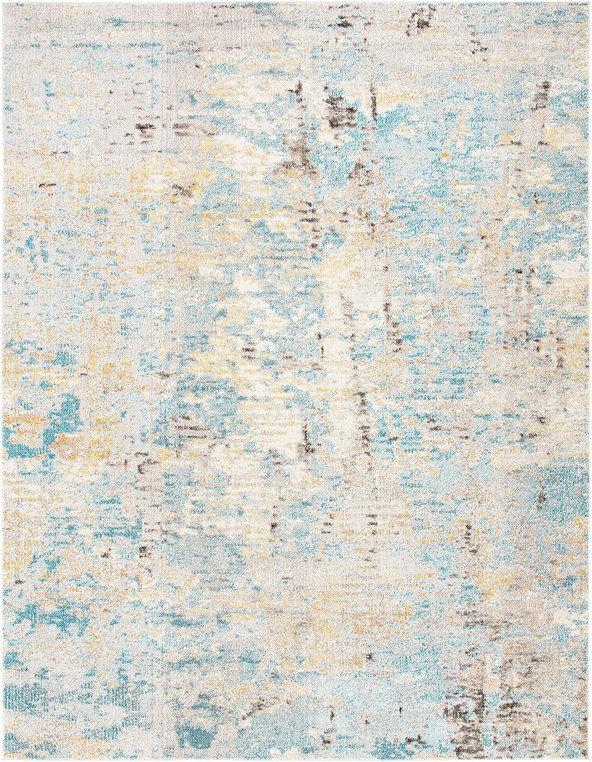 image:imageSAFAVIEH Madison Collection Area Rug 6 x 9 Light Blue amp Beige Modern Abstract Design NonShedding amp Easy Care Ideal for High Traffic Areas in Living Room Bedroom MAD457BGreyBlue