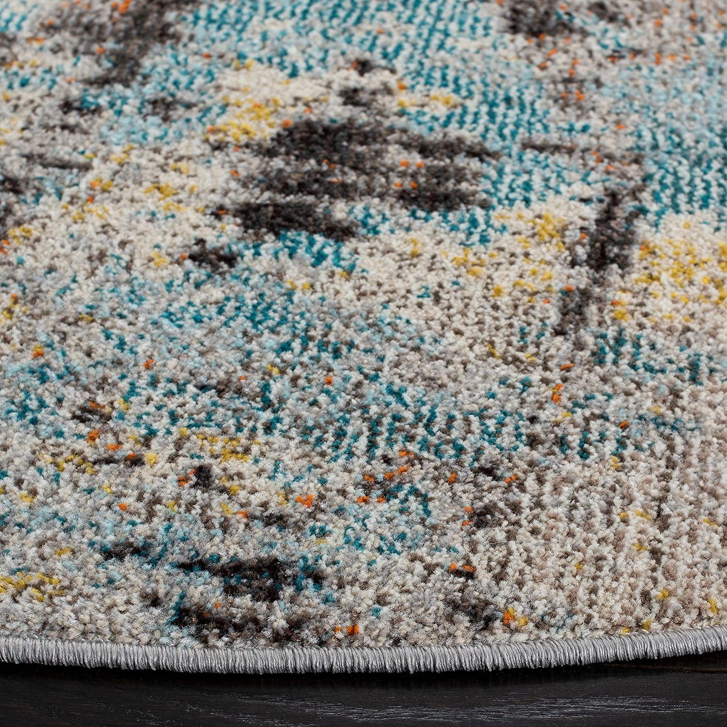 image:imageSAFAVIEH Madison Collection Area Rug 6 x 9 Light Blue amp Beige Modern Abstract Design NonShedding amp Easy Care Ideal for High Traffic Areas in Living Room Bedroom MAD457BGreyBlue