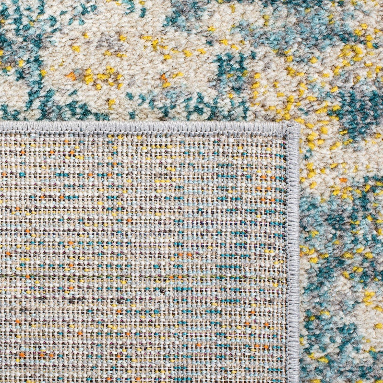 image:imageSAFAVIEH Madison Collection Area Rug 6 x 9 Light Blue amp Beige Modern Abstract Design NonShedding amp Easy Care Ideal for High Traffic Areas in Living Room Bedroom MAD457BGreyBlue