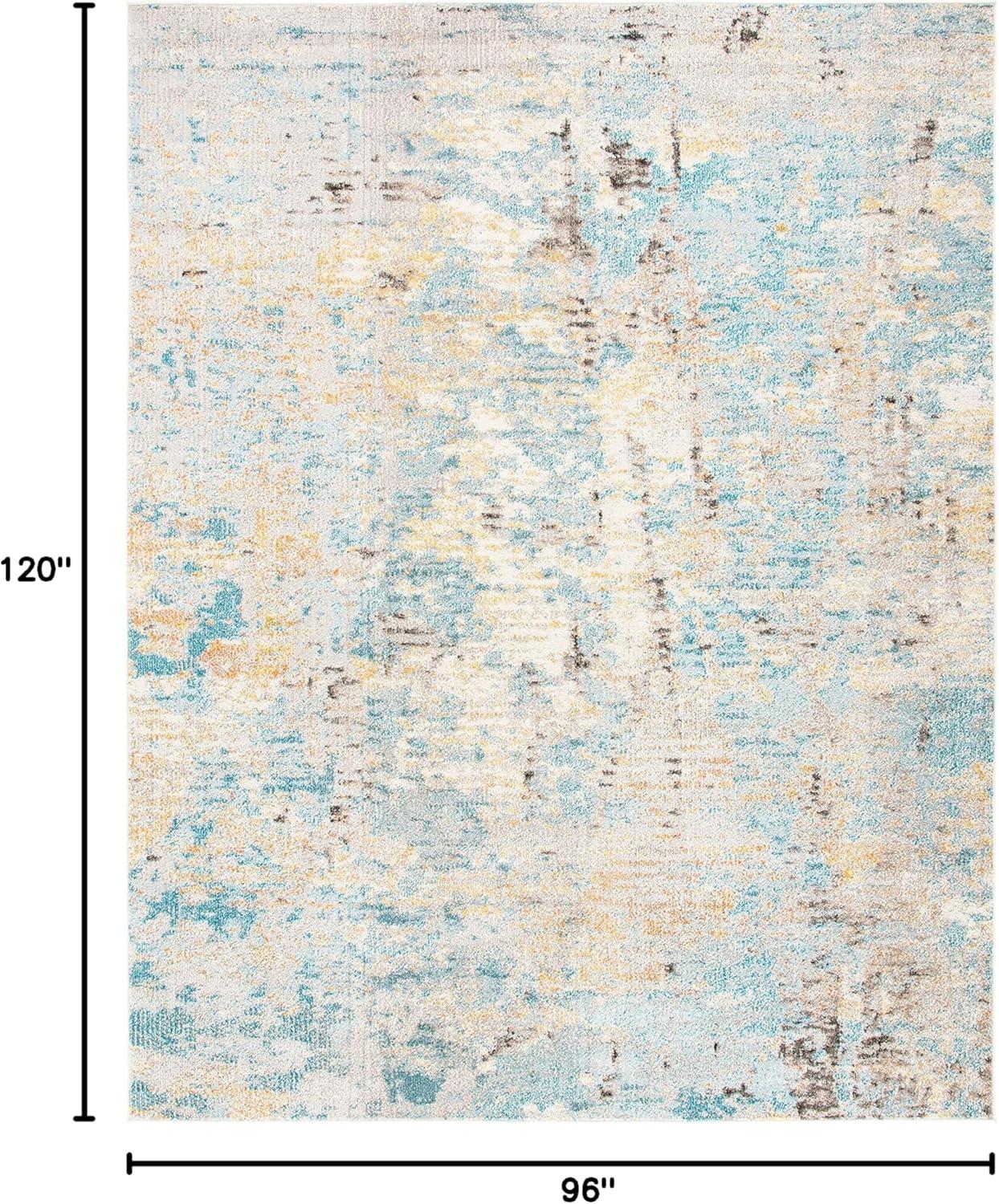 image:imageSAFAVIEH Madison Collection Area Rug 6 x 9 Light Blue amp Beige Modern Abstract Design NonShedding amp Easy Care Ideal for High Traffic Areas in Living Room Bedroom MAD457BGreyBlue