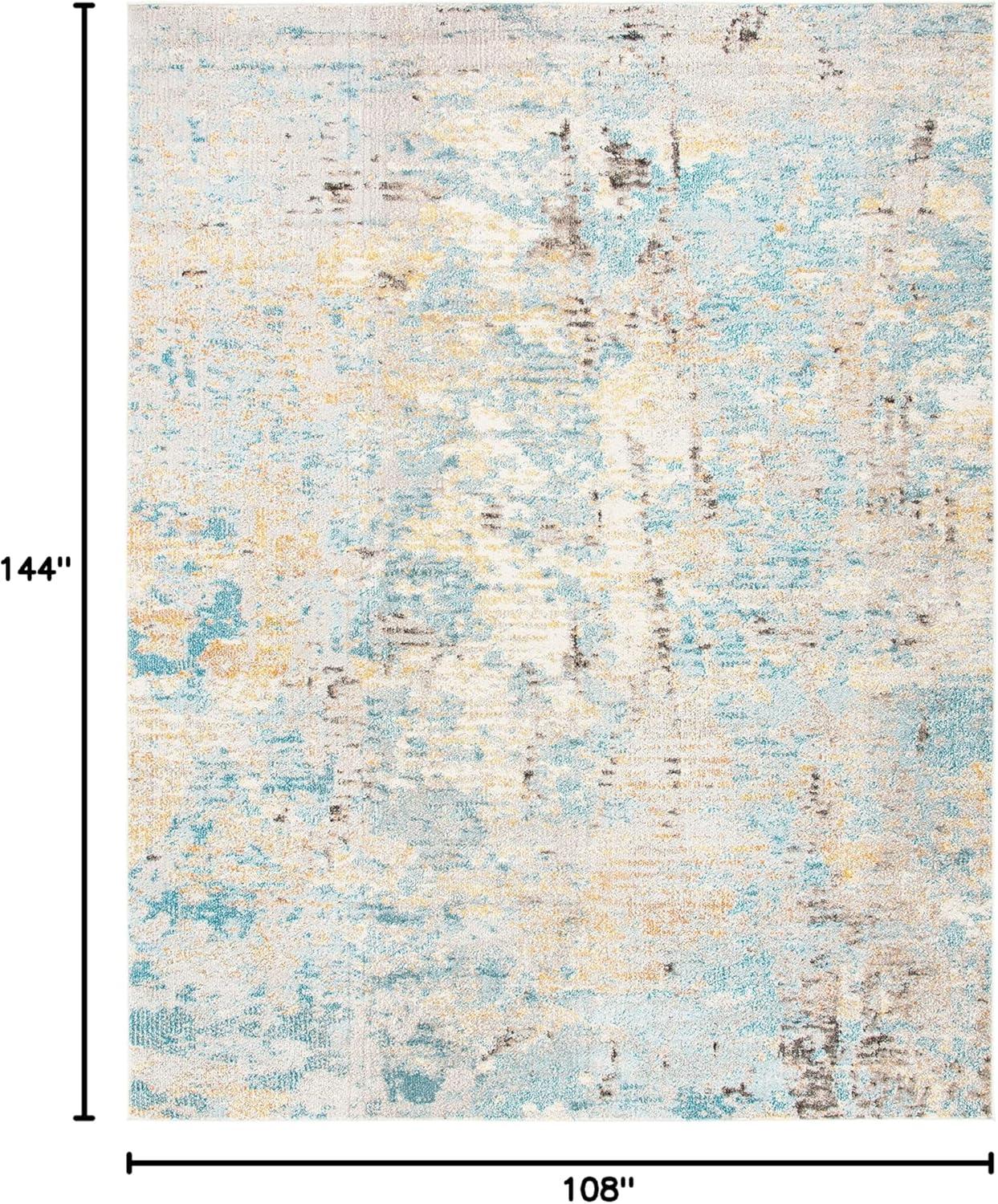 image:imageSAFAVIEH Madison Collection Area Rug 6 x 9 Light Blue amp Beige Modern Abstract Design NonShedding amp Easy Care Ideal for High Traffic Areas in Living Room Bedroom MAD457BGreyBlue