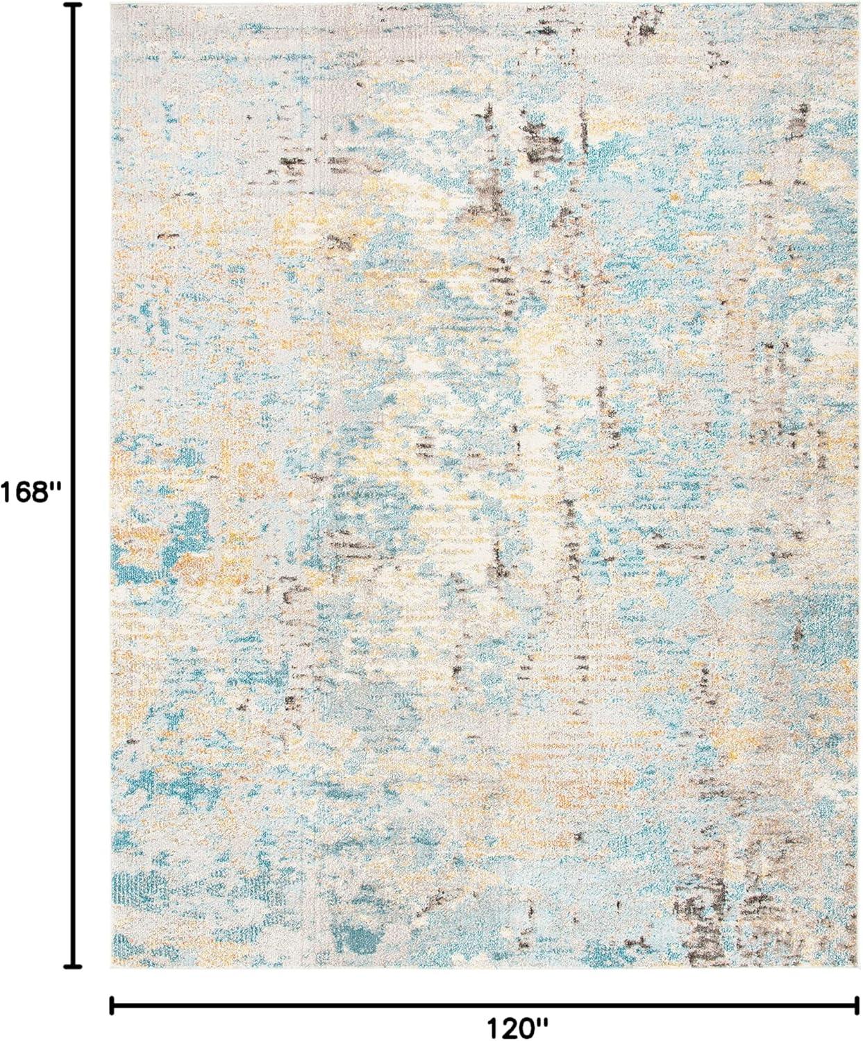 image:imageSAFAVIEH Madison Collection Area Rug 6 x 9 Light Blue amp Beige Modern Abstract Design NonShedding amp Easy Care Ideal for High Traffic Areas in Living Room Bedroom MAD457BGreyBlue
