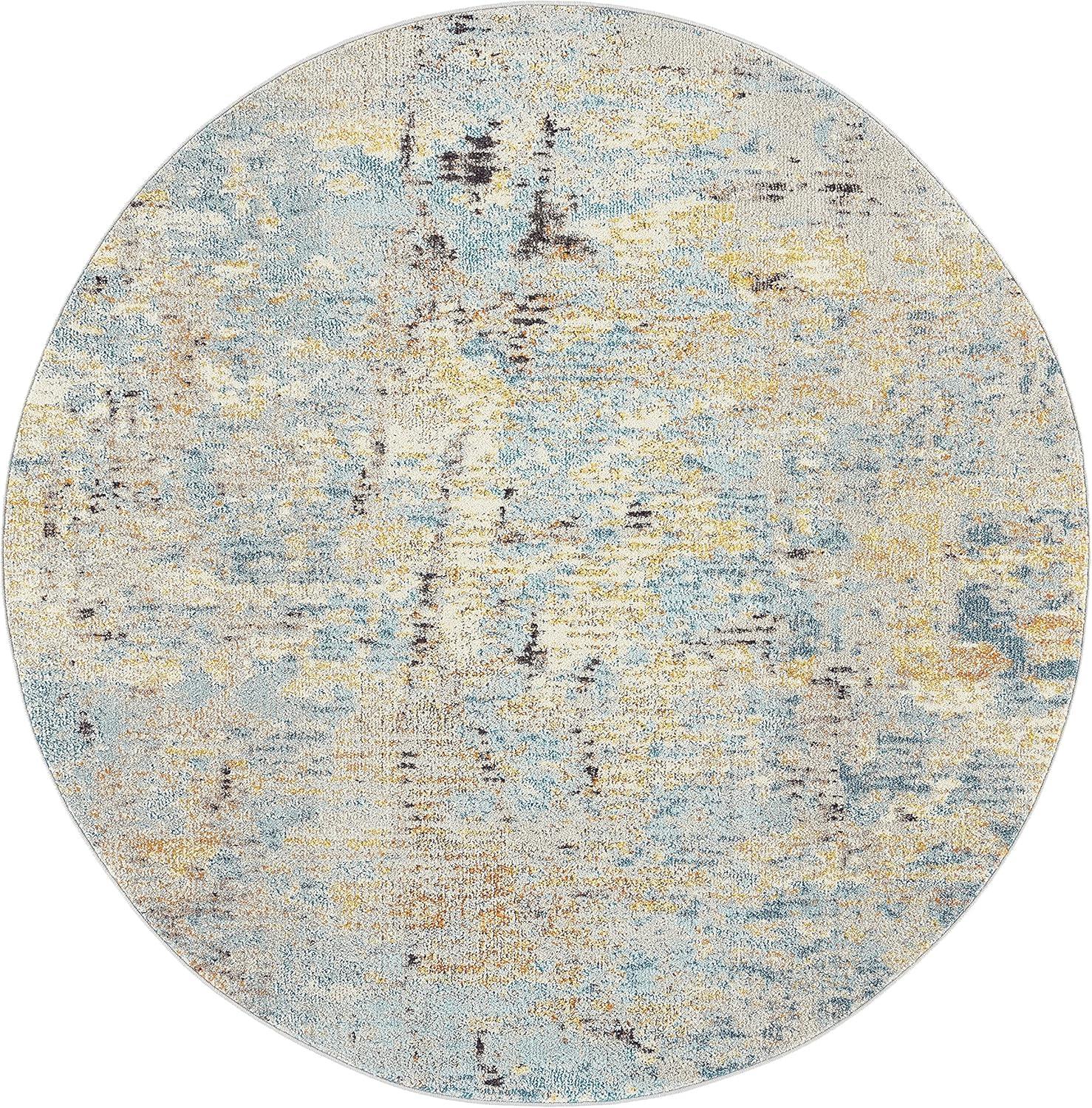 image:imageSAFAVIEH Madison Collection Area Rug 6 x 9 Light Blue amp Beige Modern Abstract Design NonShedding amp Easy Care Ideal for High Traffic Areas in Living Room Bedroom MAD457BGreyBlue