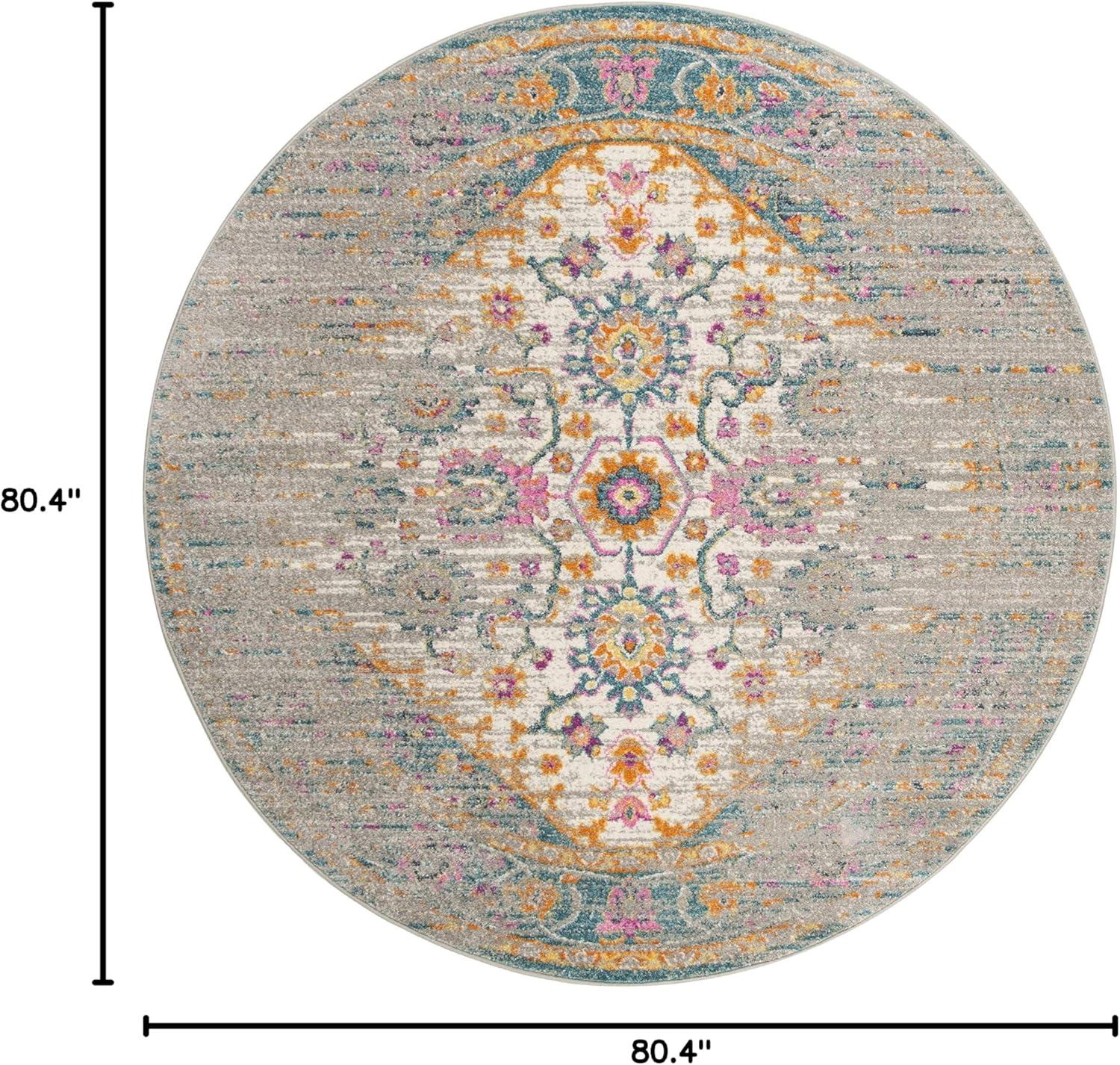 image:imageSAFAVIEH Madison Collection Area Rug 6 x 9 Light Grey amp Fuchsia Boho Chic Distressed Design NonShedding amp Easy Care Ideal for High Traffic Areas in Living Room Bedroom MAD122GLight GreyFuchsia