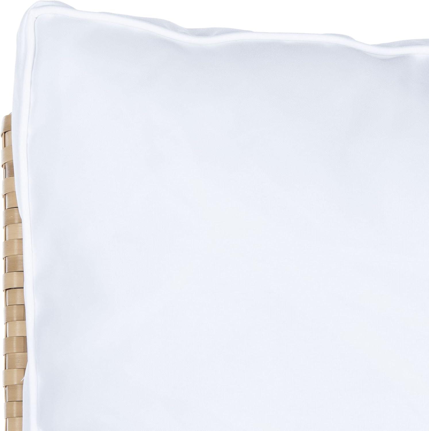 image:imageSAFAVIEH Outdoor Collection Daire Woven BeigeWhite Cushion Rocking Chair for Patio Porch Backyard SunroomNaturalWhite