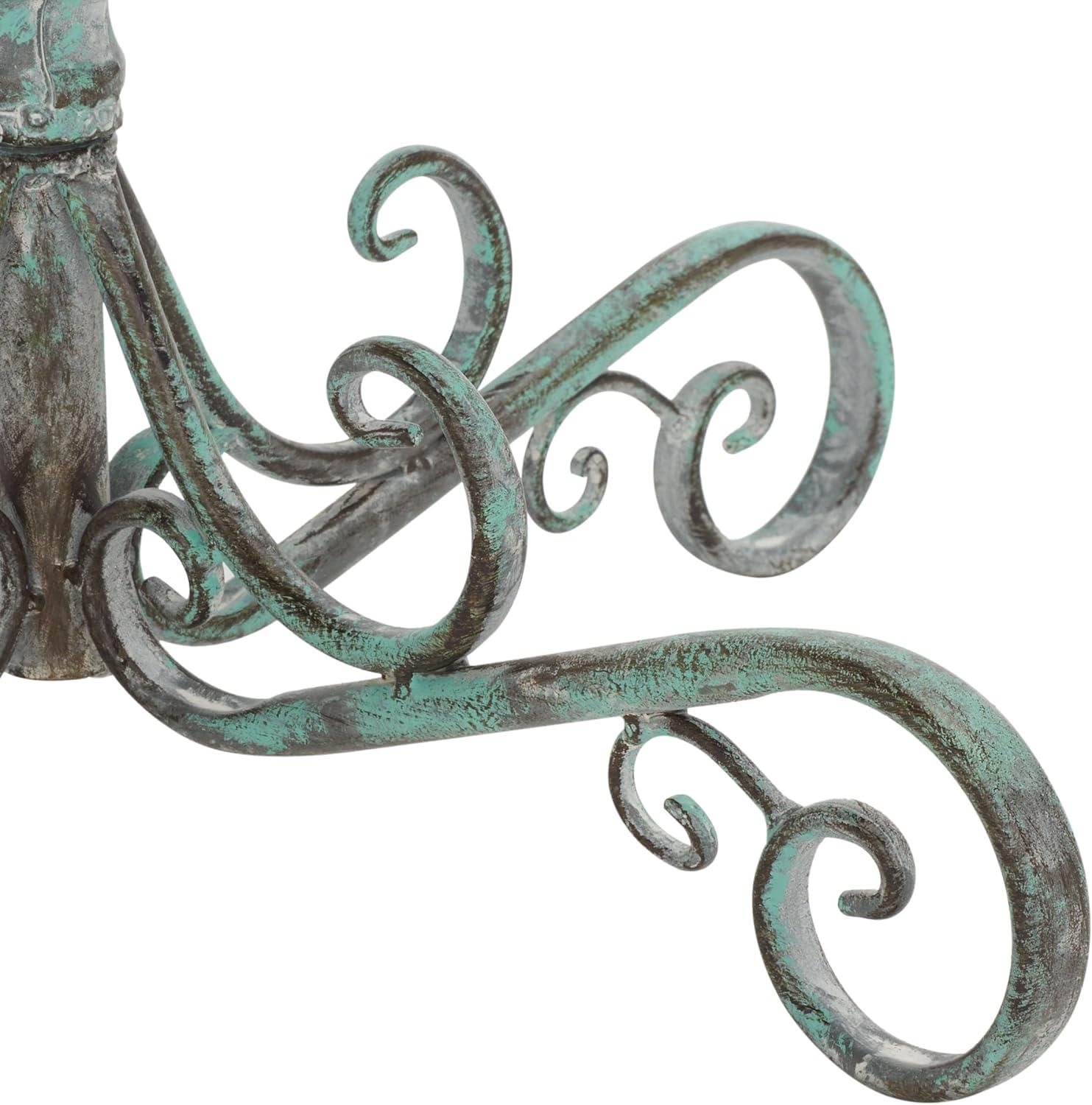 image:imageSAFAVIEH Outdoor Collection Orian Antique Dark Green Wrought Iron Bird BathAntique Dark Green