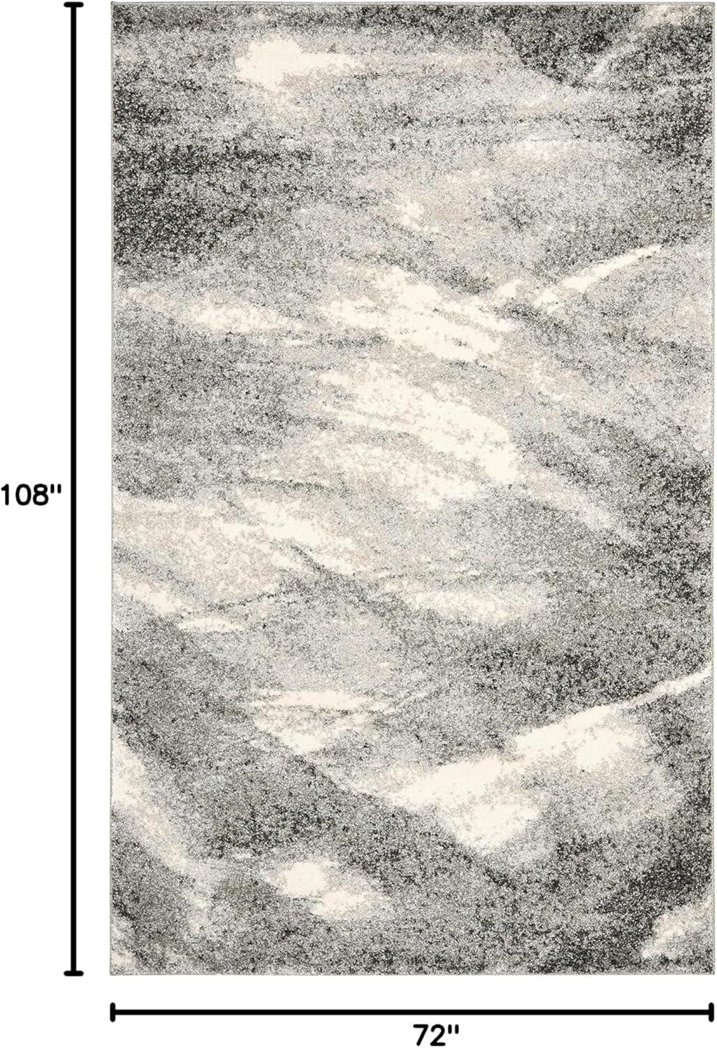 image:imageSAFAVIEH Retro Collection Area Rug 9 x 12 Grey amp Ivory Modern Abstract Design NonShedding amp Easy Care Ideal for High Traffic Areas in Living Room Bedroom RET28918012GreyIvory