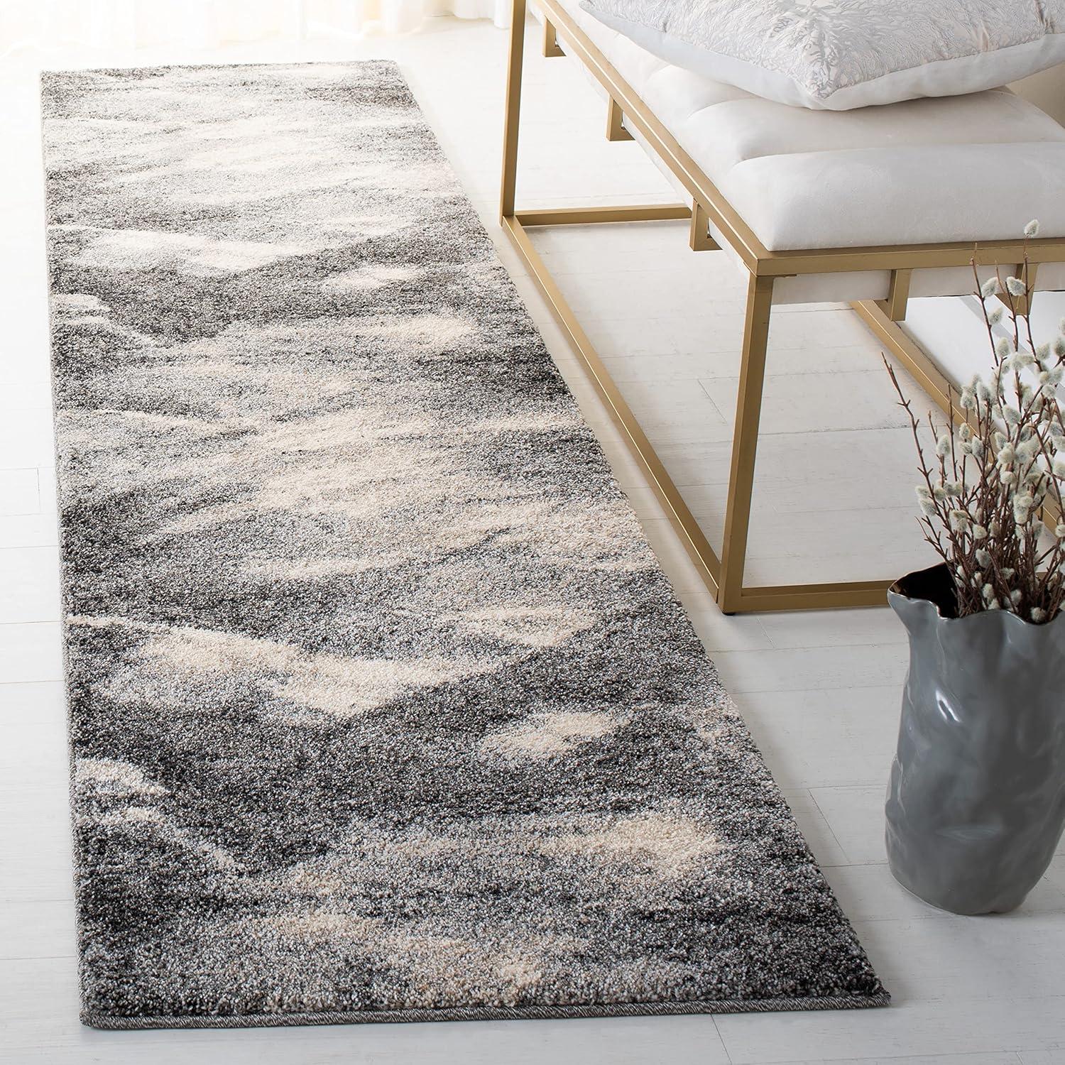 image:imageSAFAVIEH Retro Collection Area Rug 9 x 12 Grey amp Ivory Modern Abstract Design NonShedding amp Easy Care Ideal for High Traffic Areas in Living Room Bedroom RET28918012GreyIvory