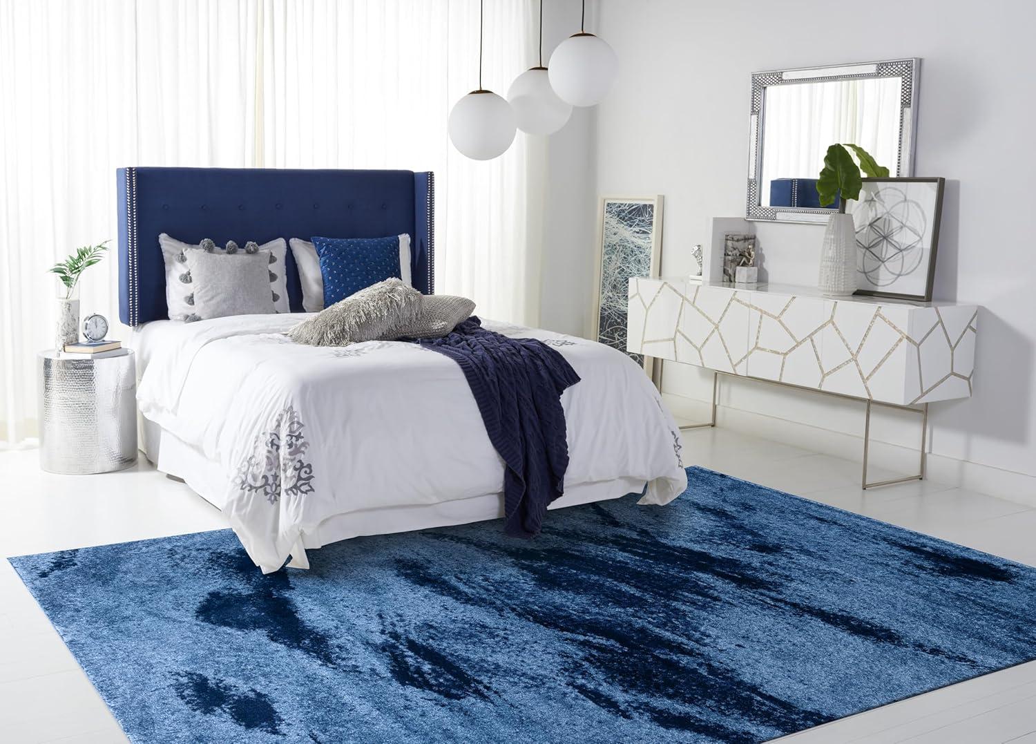 image:imageSAFAVIEH Retro Collection Area Rug 9 x 12 Grey amp Ivory Modern Abstract Design NonShedding amp Easy Care Ideal for High Traffic Areas in Living Room Bedroom RET28918012Light BlueBlue