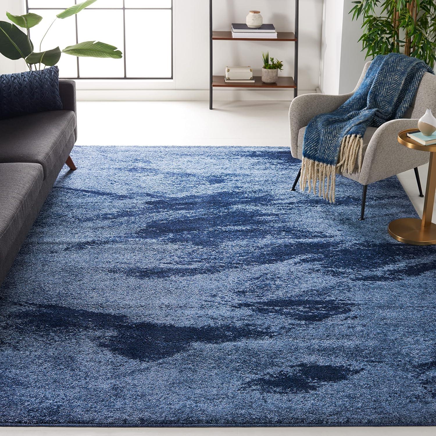 image:imageSAFAVIEH Retro Collection Area Rug 9 x 12 Grey amp Ivory Modern Abstract Design NonShedding amp Easy Care Ideal for High Traffic Areas in Living Room Bedroom RET28918012Light BlueBlue