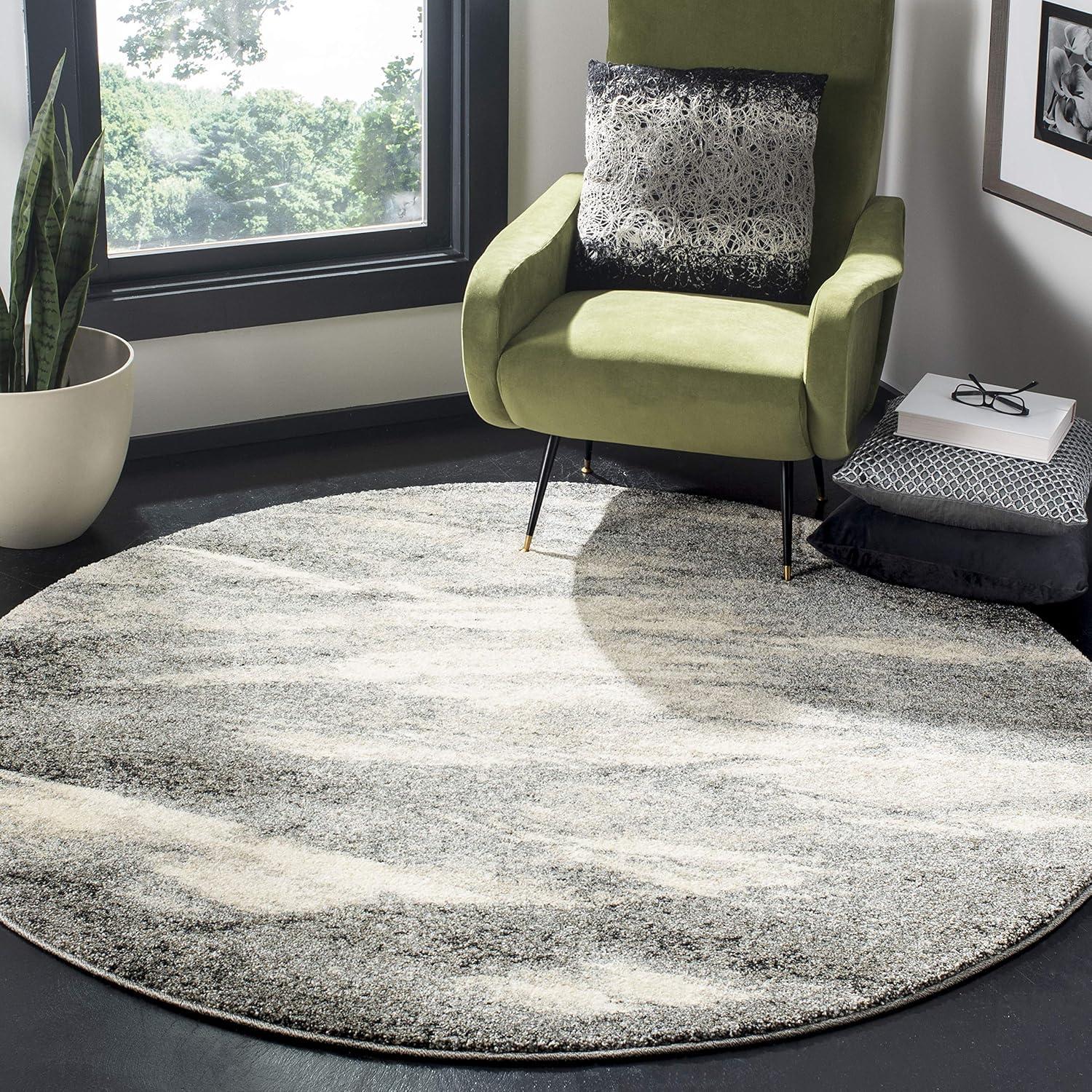 image:imageSAFAVIEH Retro Collection Area Rug 9 x 12 Grey amp Ivory Modern Abstract Design NonShedding amp Easy Care Ideal for High Traffic Areas in Living Room Bedroom RET28918012GreyIvory