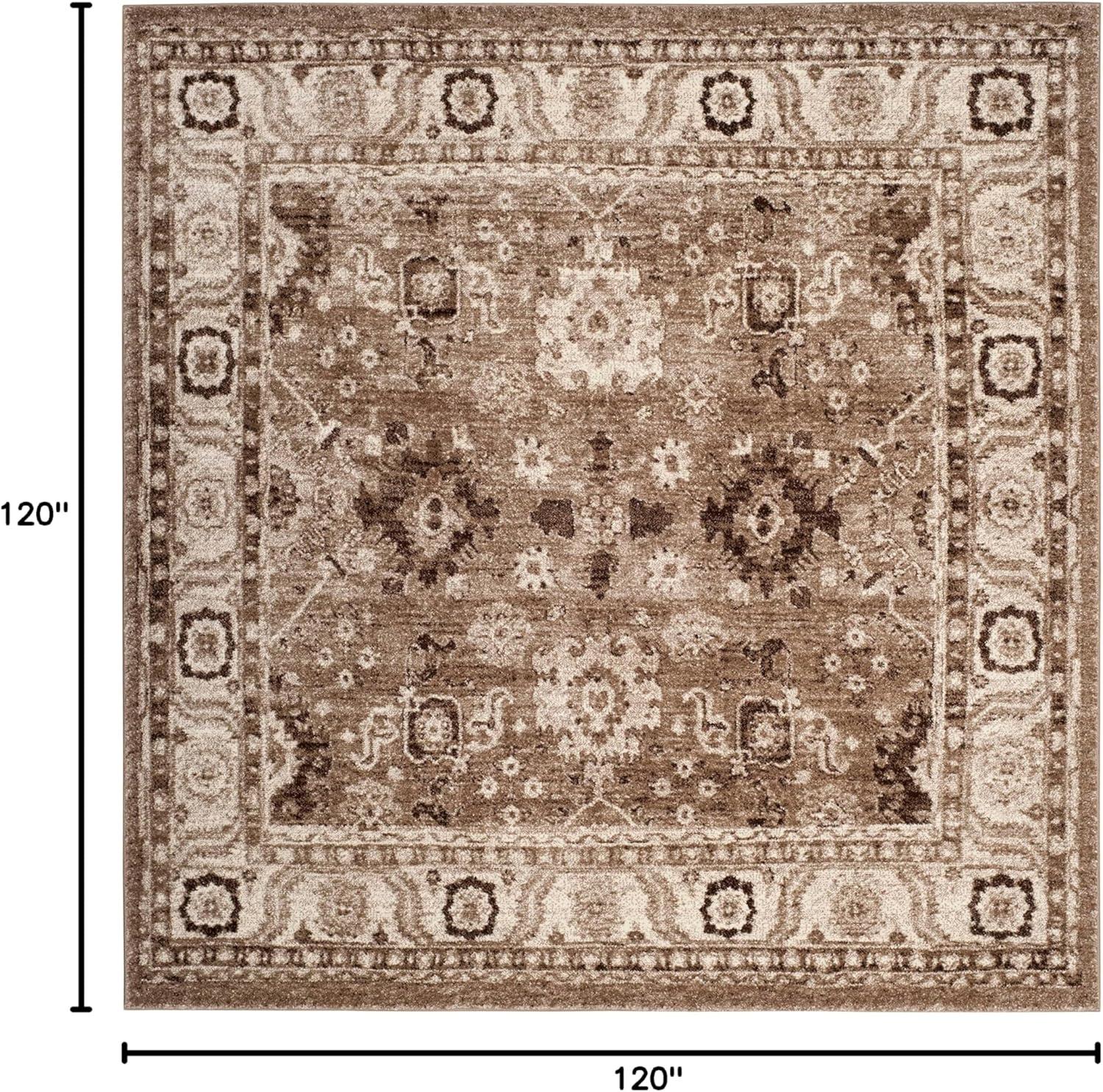 image:imageSAFAVIEH Vintage Hamadan Collection Area Rug 10 Square Taupe Traditional Persian Design NonShedding amp Easy to Clean Ideal for Living Room Bedroom Dining Space VTH214TTaupe