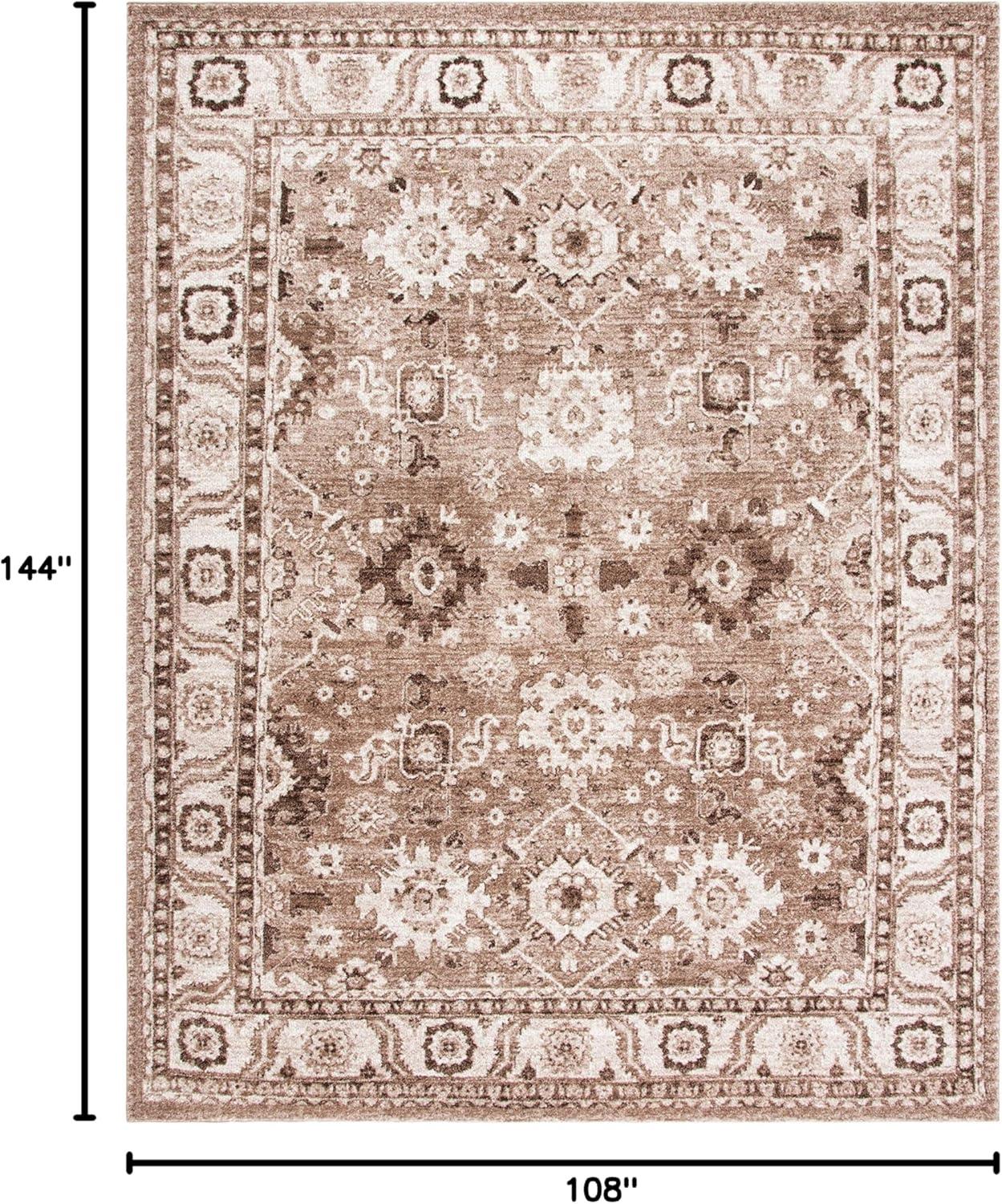 image:imageSAFAVIEH Vintage Hamadan Collection Area Rug 10 Square Taupe Traditional Persian Design NonShedding amp Easy to Clean Ideal for Living Room Bedroom Dining Space VTH214TTaupe