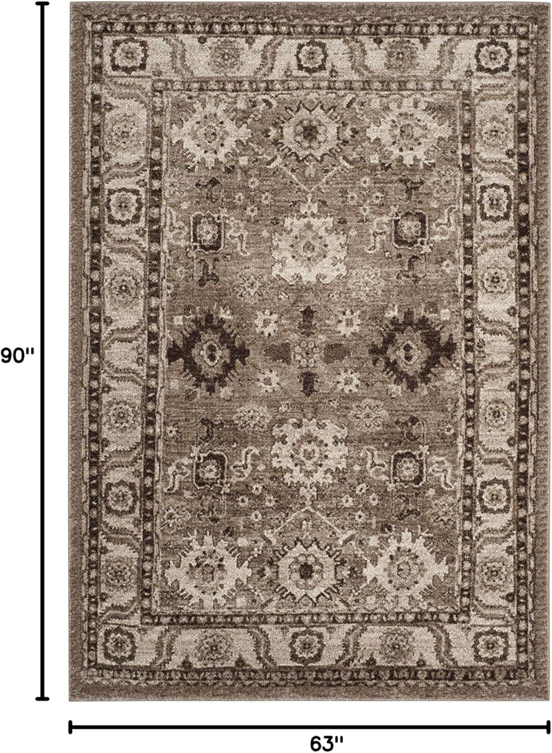 image:imageSAFAVIEH Vintage Hamadan Collection Area Rug 10 Square Taupe Traditional Persian Design NonShedding amp Easy to Clean Ideal for Living Room Bedroom Dining Space VTH214TTaupe