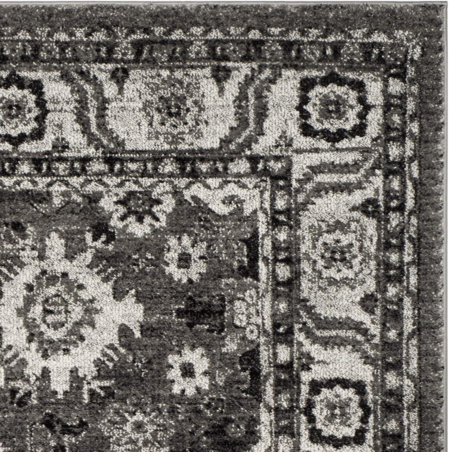 image:imageSAFAVIEH Vintage Hamadan Collection Area Rug 10 Square Taupe Traditional Persian Design NonShedding amp Easy to Clean Ideal for Living Room Bedroom Dining Space VTH214TGreyBlack