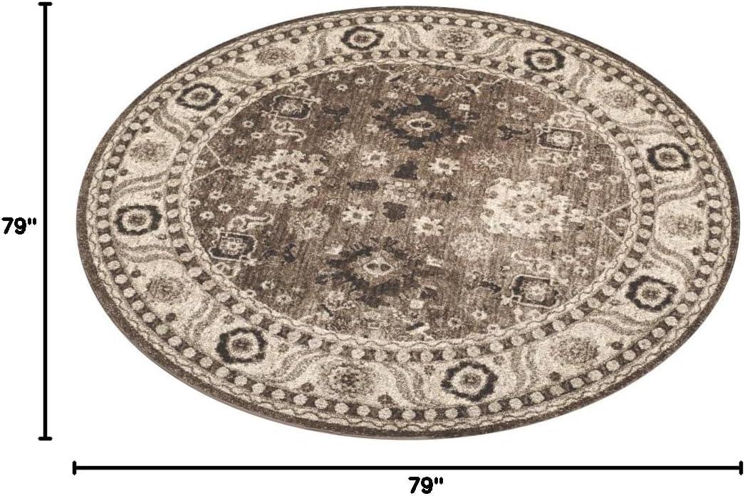 image:imageSAFAVIEH Vintage Hamadan Collection Area Rug 10 Square Taupe Traditional Persian Design NonShedding amp Easy to Clean Ideal for Living Room Bedroom Dining Space VTH214TTaupe