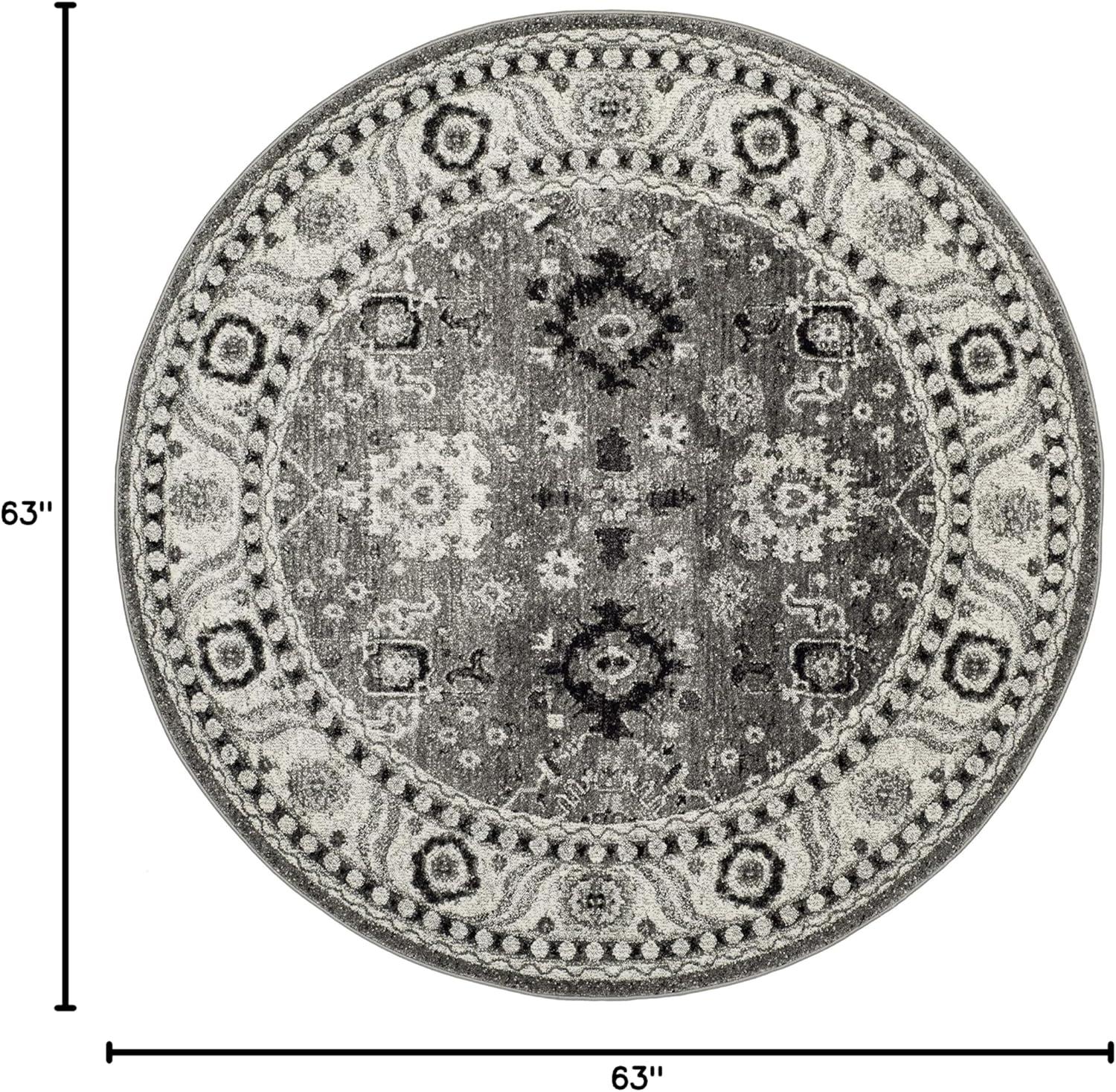 image:imageSAFAVIEH Vintage Hamadan Collection Area Rug 10 Square Taupe Traditional Persian Design NonShedding amp Easy to Clean Ideal for Living Room Bedroom Dining Space VTH214TGreyBlack