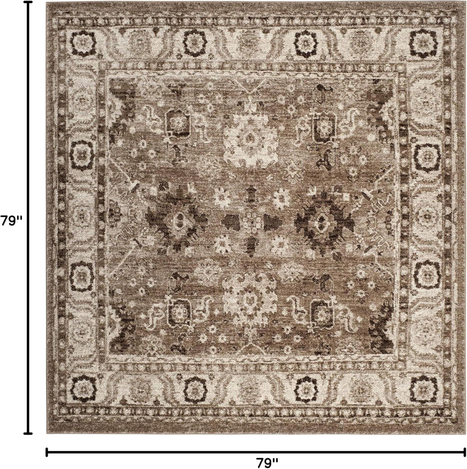 image:imageSAFAVIEH Vintage Hamadan Collection Area Rug 10 Square Taupe Traditional Persian Design NonShedding amp Easy to Clean Ideal for Living Room Bedroom Dining Space VTH214TTaupe