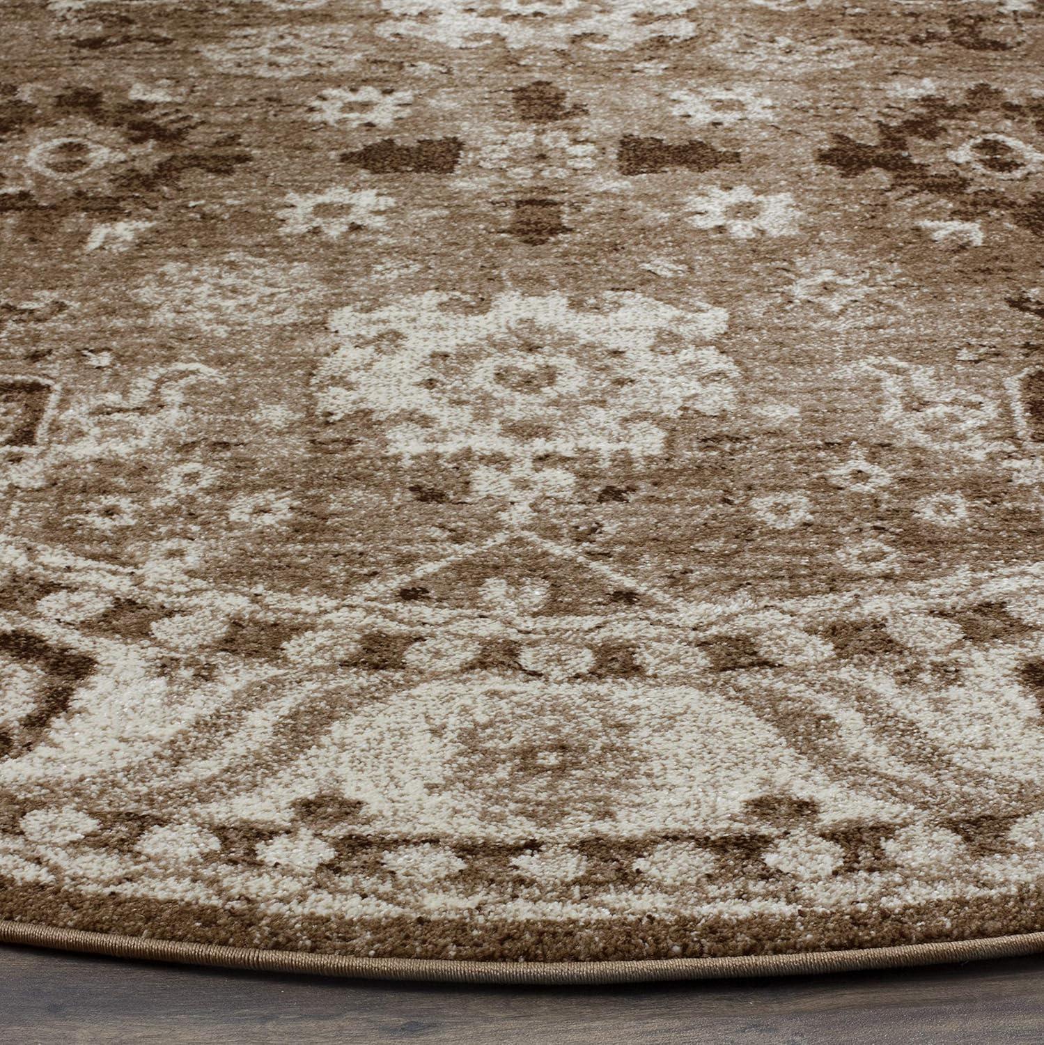 image:imageSAFAVIEH Vintage Hamadan Collection Area Rug 10 Square Taupe Traditional Persian Design NonShedding amp Easy to Clean Ideal for Living Room Bedroom Dining Space VTH214TTaupe