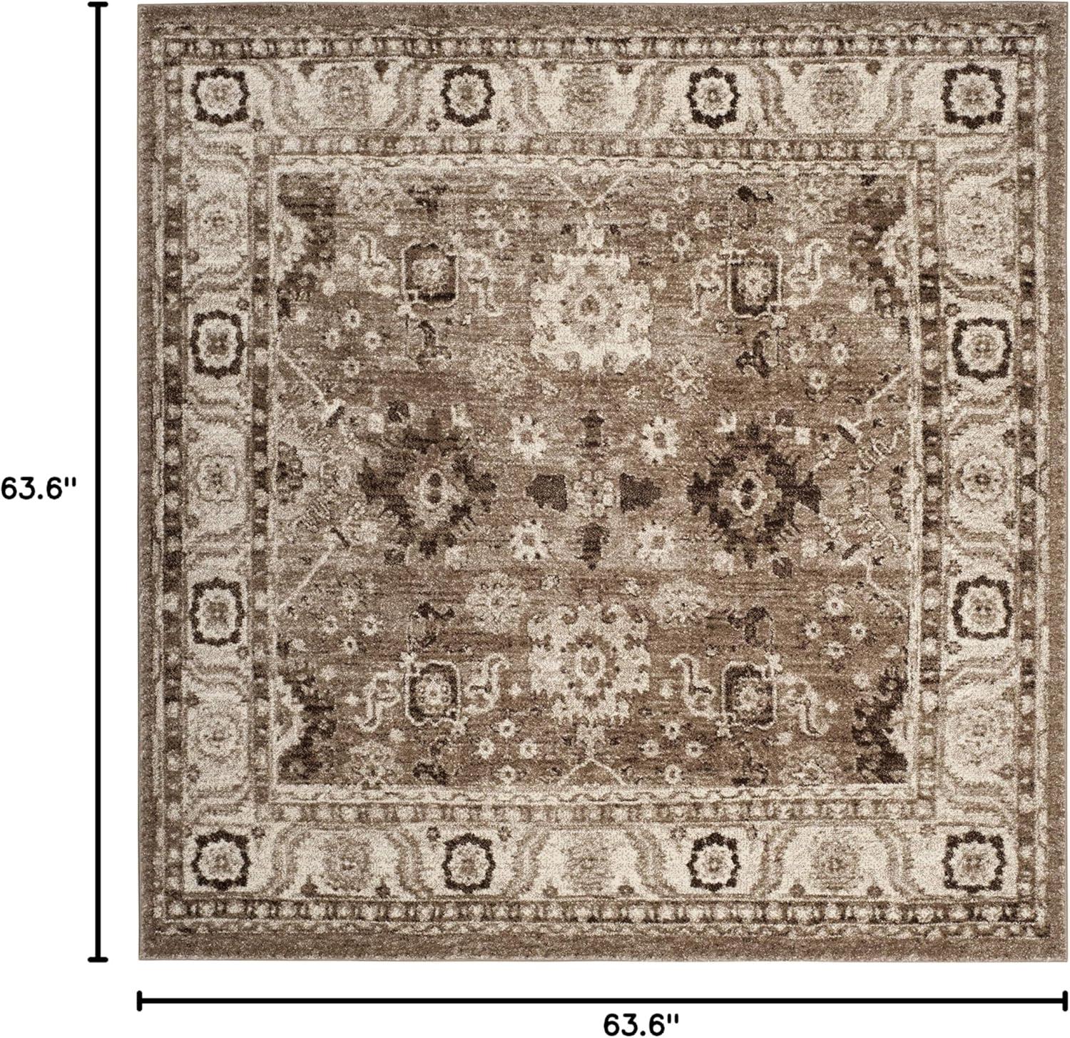 image:imageSAFAVIEH Vintage Hamadan Collection Area Rug 10 Square Taupe Traditional Persian Design NonShedding amp Easy to Clean Ideal for Living Room Bedroom Dining Space VTH214TTaupe