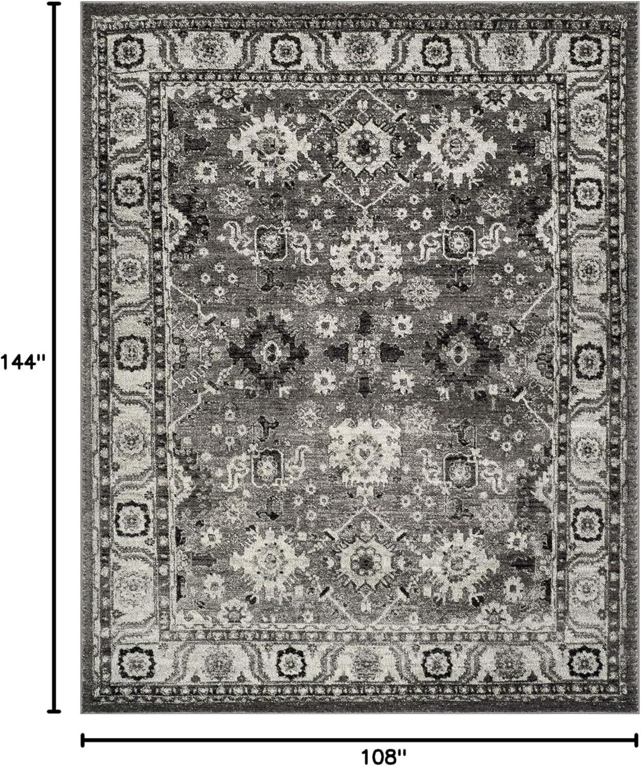image:imageSAFAVIEH Vintage Hamadan Collection Area Rug 10 Square Taupe Traditional Persian Design NonShedding amp Easy to Clean Ideal for Living Room Bedroom Dining Space VTH214TGreyBlack