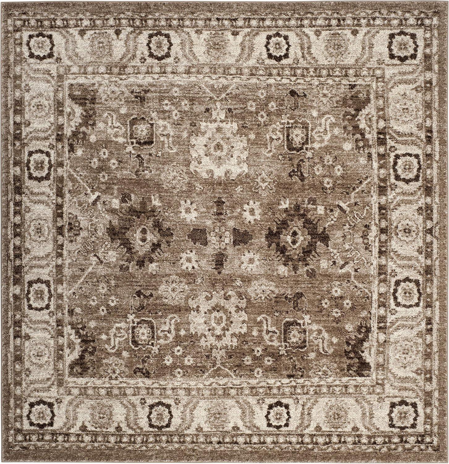 image:imageSAFAVIEH Vintage Hamadan Collection Area Rug 10 Square Taupe Traditional Persian Design NonShedding amp Easy to Clean Ideal for Living Room Bedroom Dining Space VTH214TTaupe