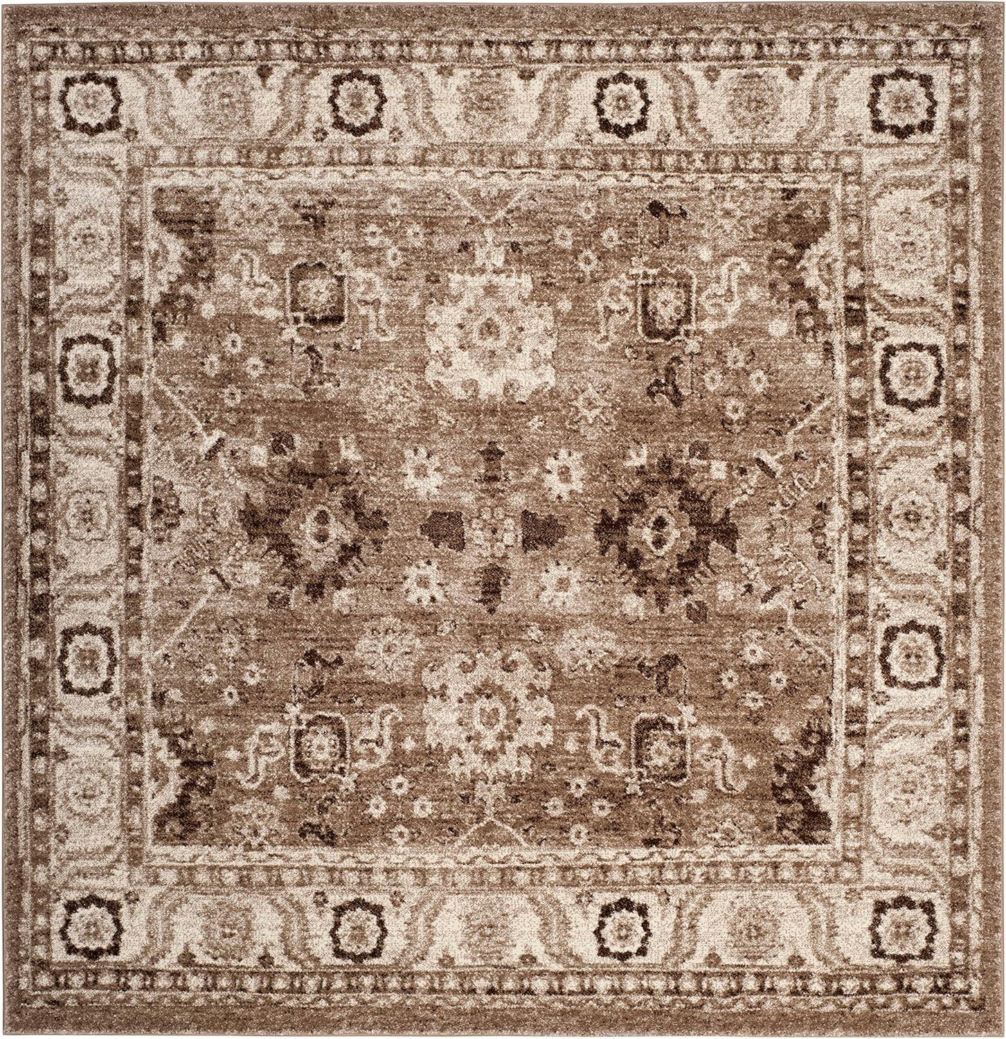 image:imageSAFAVIEH Vintage Hamadan Collection Area Rug 10 Square Taupe Traditional Persian Design NonShedding amp Easy to Clean Ideal for Living Room Bedroom Dining Space VTH214TTaupe