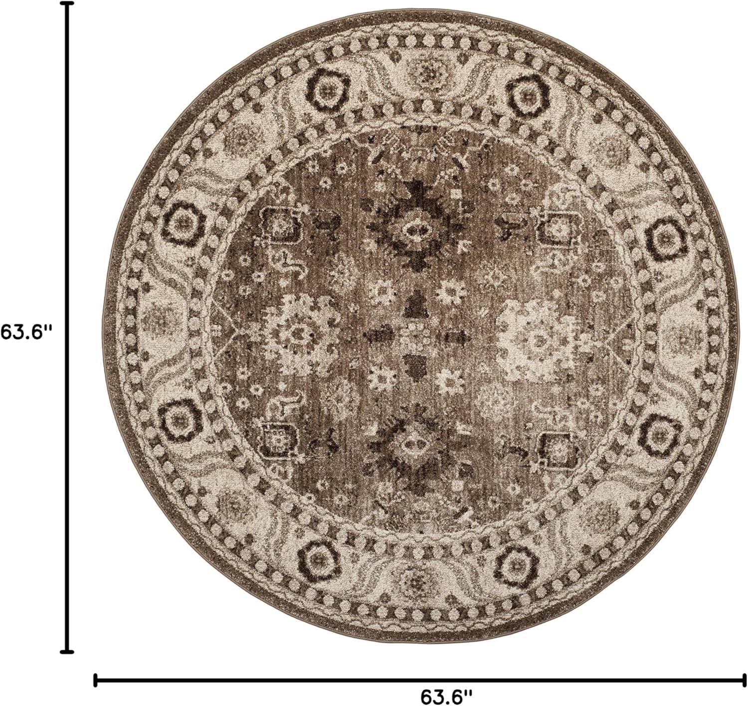 image:imageSAFAVIEH Vintage Hamadan Collection Area Rug 10 Square Taupe Traditional Persian Design NonShedding amp Easy to Clean Ideal for Living Room Bedroom Dining Space VTH214TTaupe