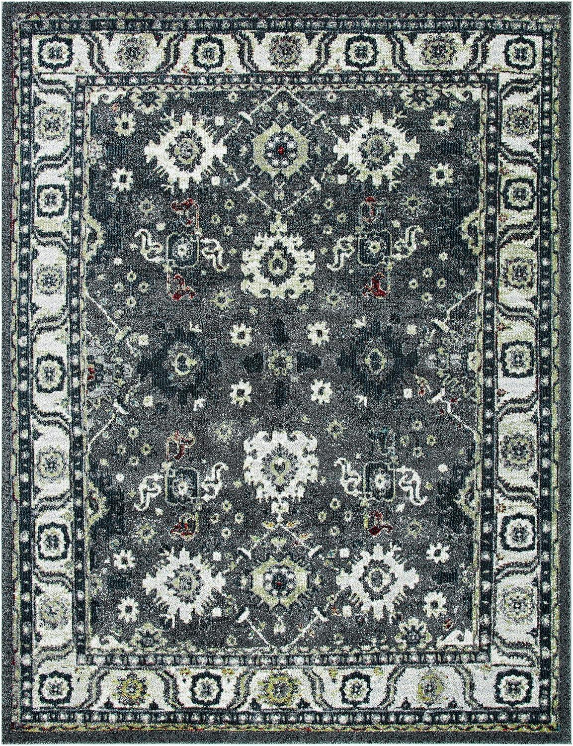 image:imageSAFAVIEH Vintage Hamadan Collection Area Rug 10 Square Taupe Traditional Persian Design NonShedding amp Easy to Clean Ideal for Living Room Bedroom Dining Space VTH214TDark GreyIvory