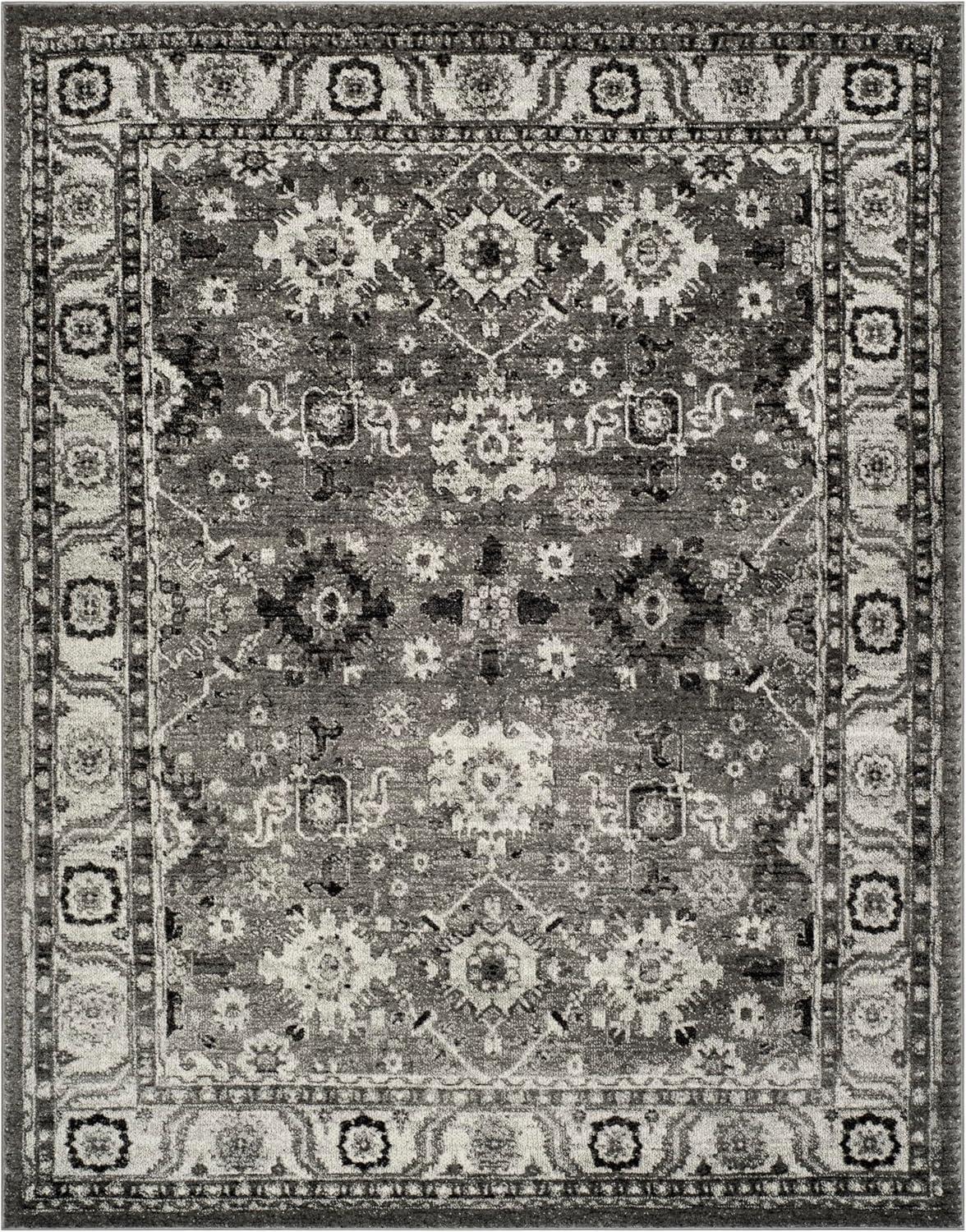 image:imageSAFAVIEH Vintage Hamadan Collection Area Rug 10 Square Taupe Traditional Persian Design NonShedding amp Easy to Clean Ideal for Living Room Bedroom Dining Space VTH214TGreyBlack
