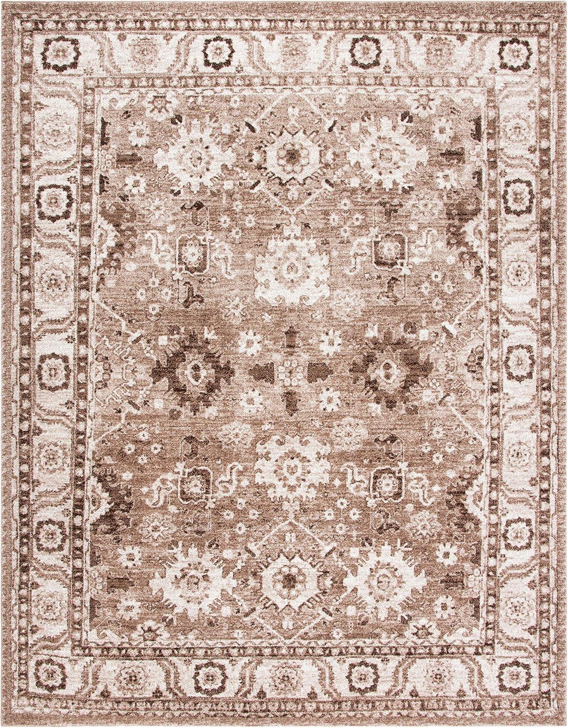 image:imageSAFAVIEH Vintage Hamadan Collection Area Rug 10 Square Taupe Traditional Persian Design NonShedding amp Easy to Clean Ideal for Living Room Bedroom Dining Space VTH214TTaupe
