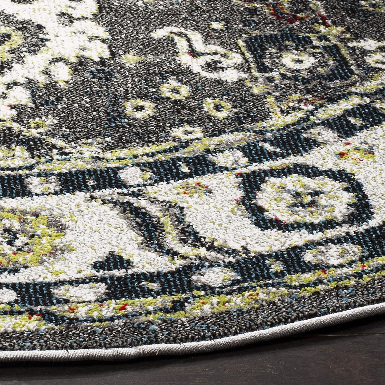 image:imageSAFAVIEH Vintage Hamadan Collection Area Rug 10 Square Taupe Traditional Persian Design NonShedding amp Easy to Clean Ideal for Living Room Bedroom Dining Space VTH214TDark GreyIvory