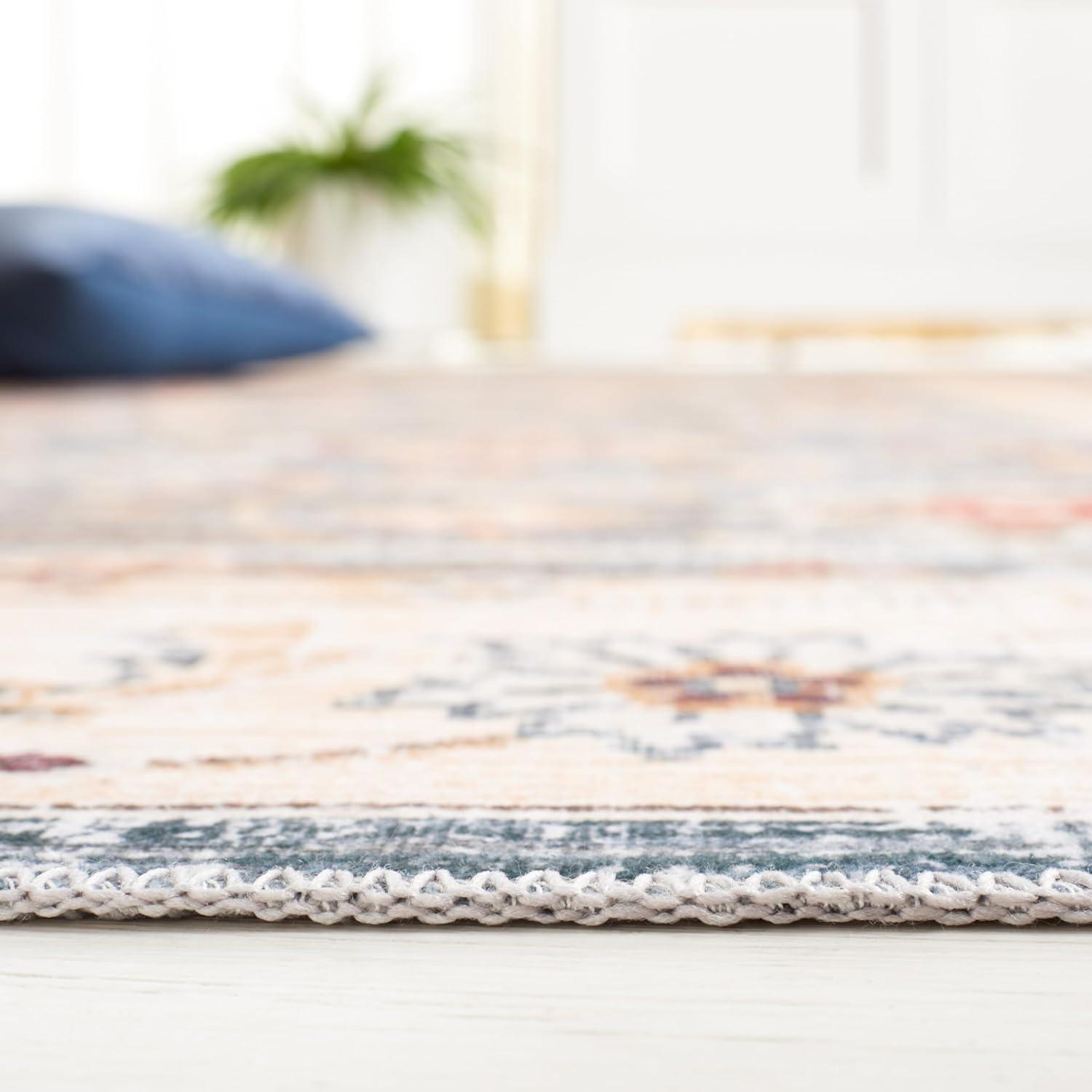 image:imageSAFAVIEH Washable Rug Arizona Collection 5 x 8 Green amp Beige Slip Resistant amp Easy to Clean Ideal for Living Room Bedroom Home Office Dining Space ARZ112YGreenBeige